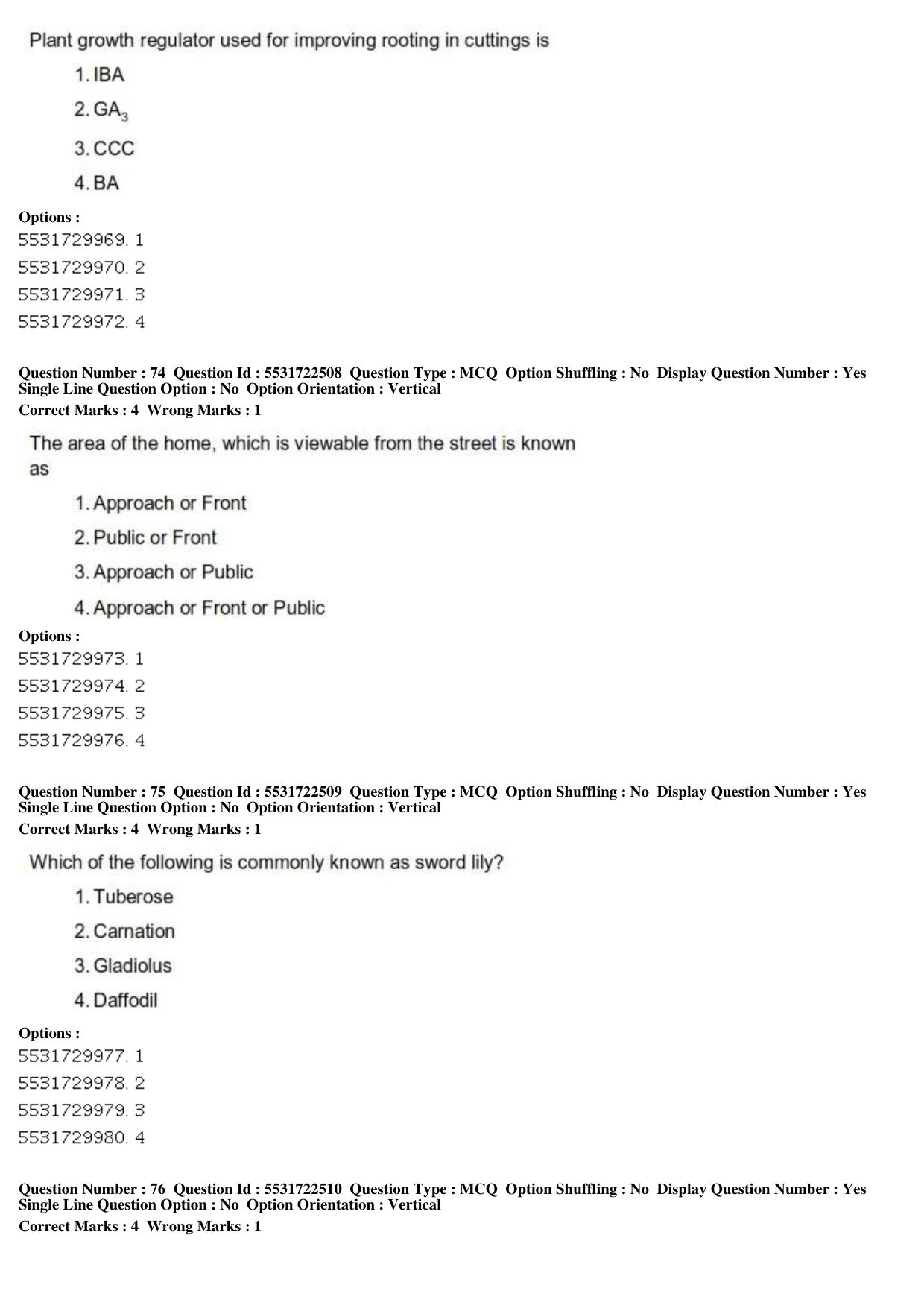 ICAR AIEEA PG 2019 HORTICULTURE Question Paper - Page 26