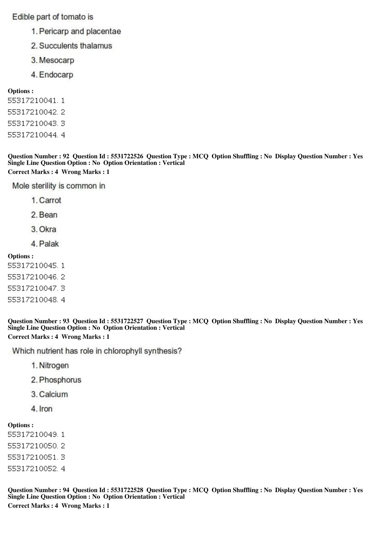 ICAR AIEEA PG 2019 HORTICULTURE Question Paper - Page 32