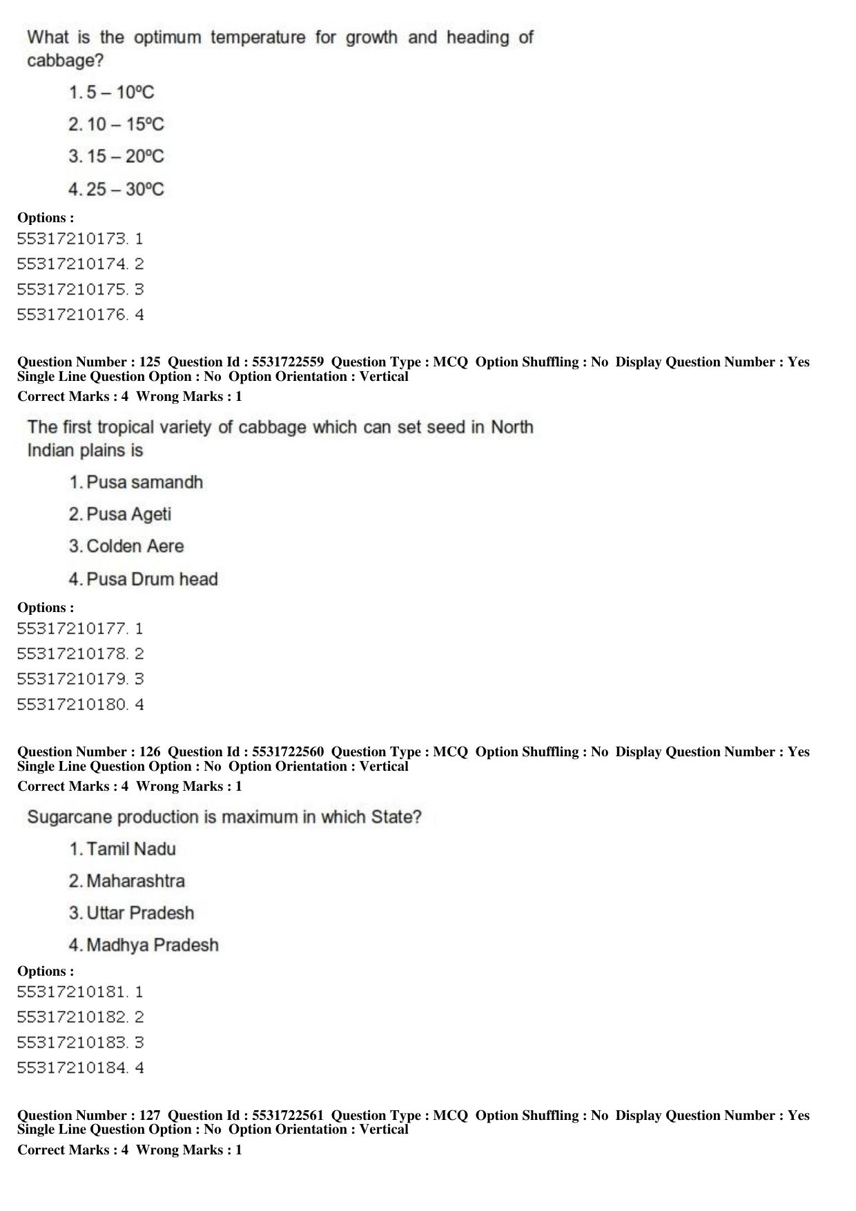 ICAR AIEEA PG 2019 HORTICULTURE Question Paper - Page 43