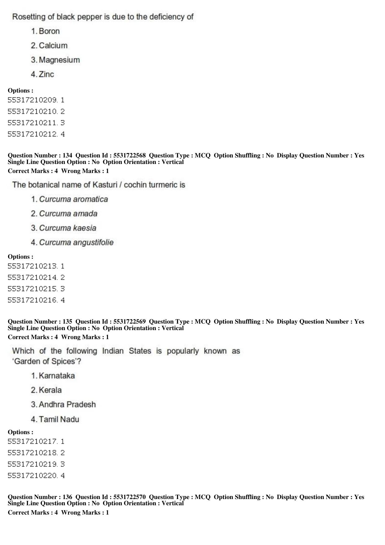 ICAR AIEEA PG 2019 HORTICULTURE Question Paper - Page 46