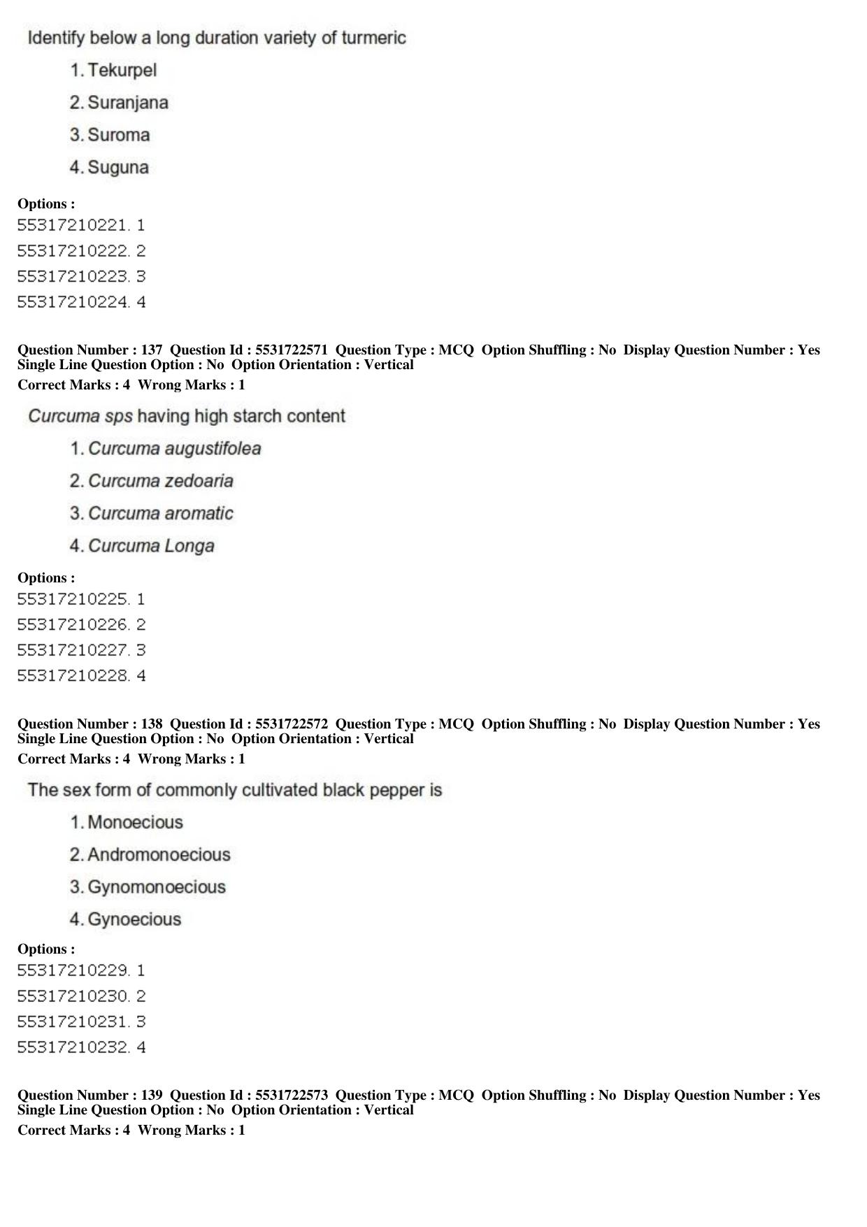 ICAR AIEEA PG 2019 HORTICULTURE Question Paper - Page 47