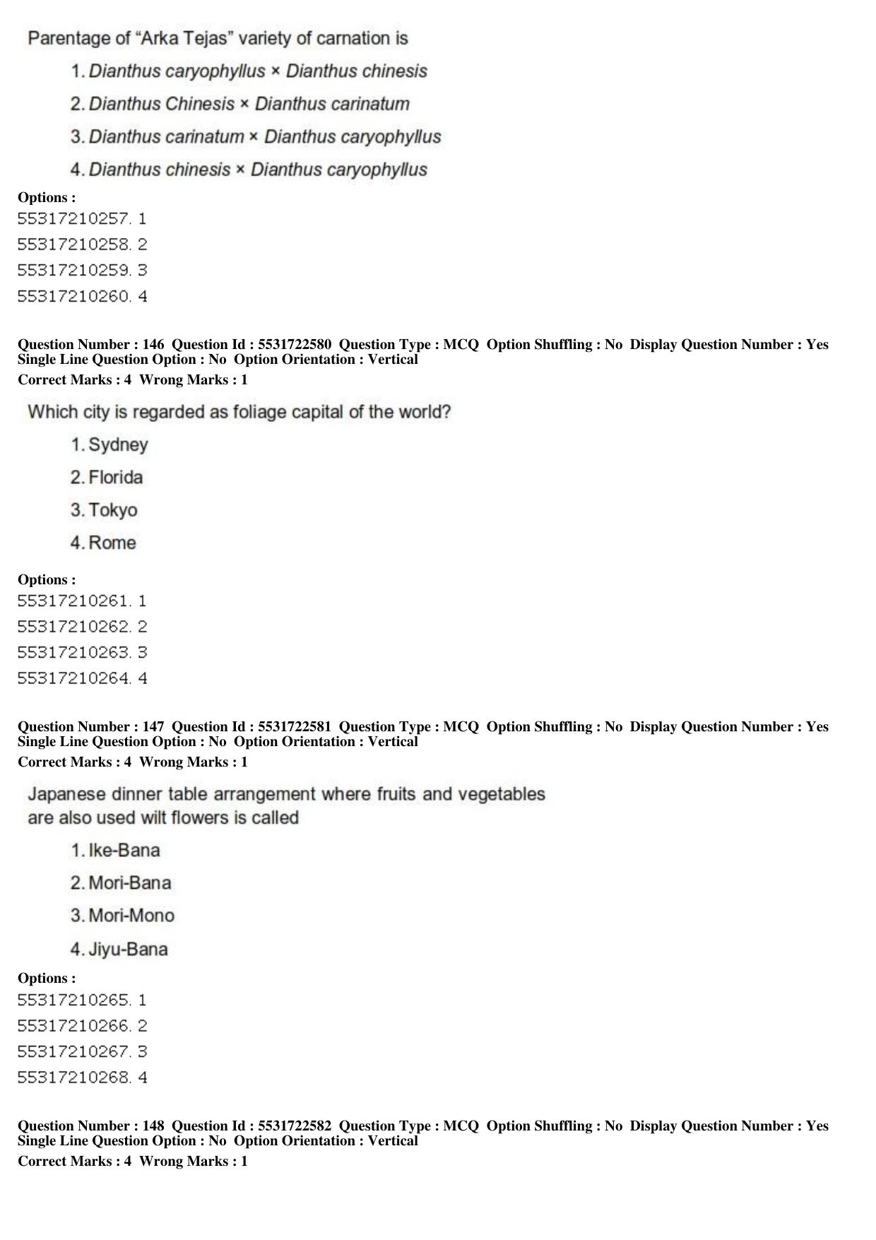 ICAR AIEEA PG 2019 HORTICULTURE Question Paper - Page 50