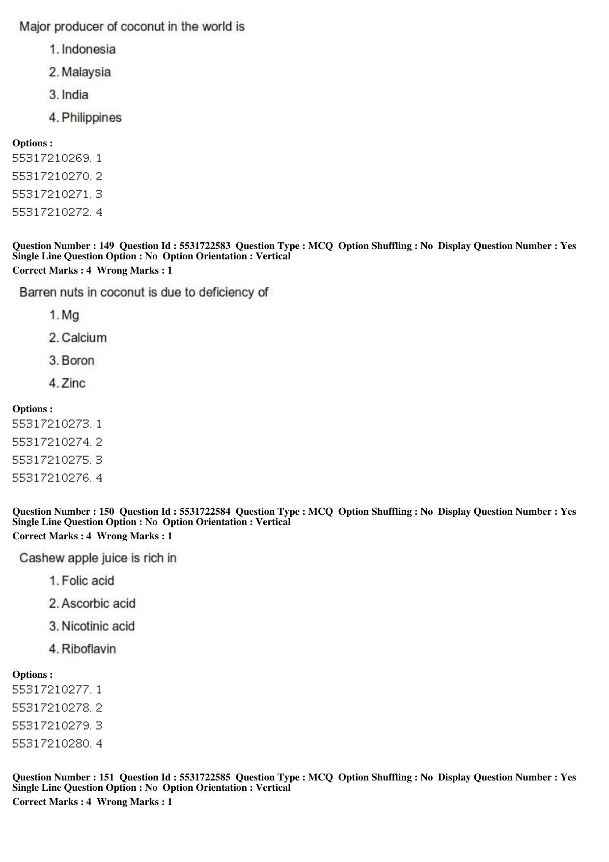 ICAR AIEEA PG 2019 HORTICULTURE Question Paper - Page 51