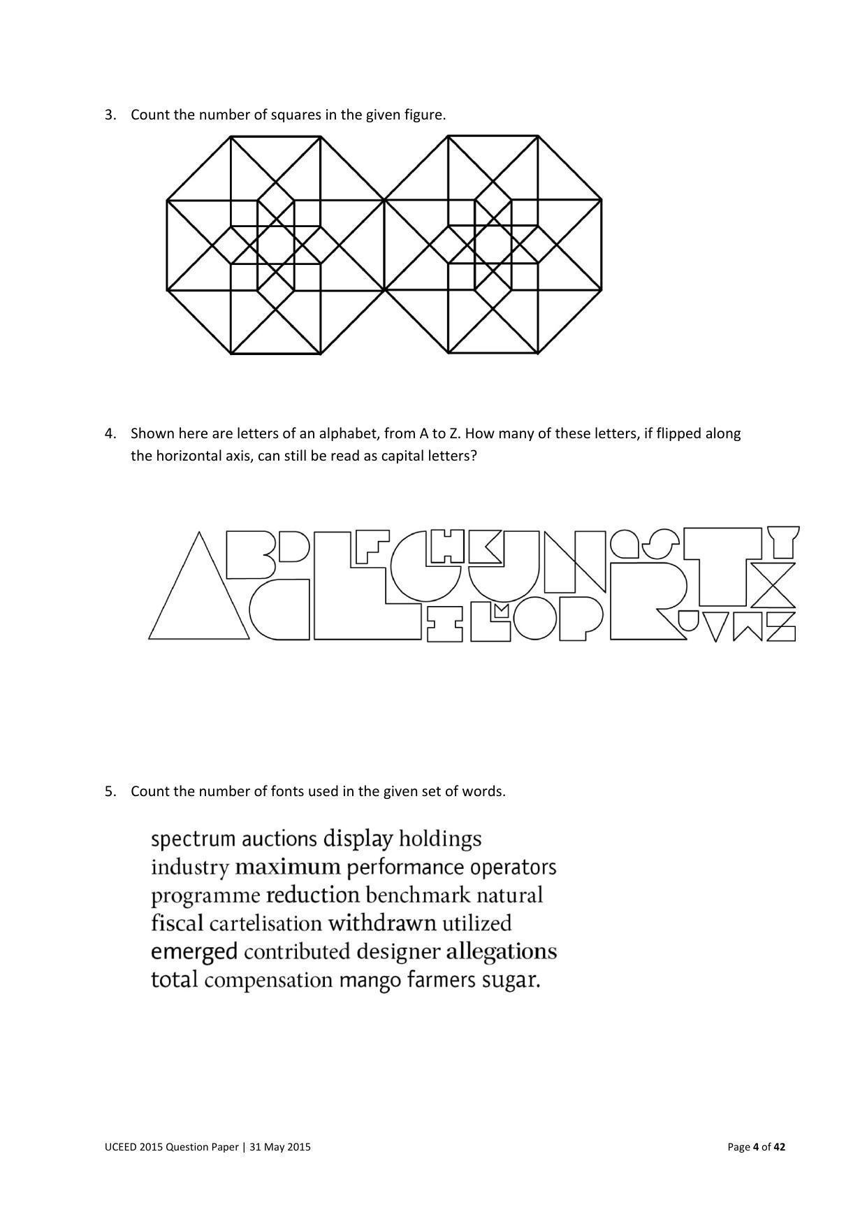 UCEED 2015 Question Paper - Page 4