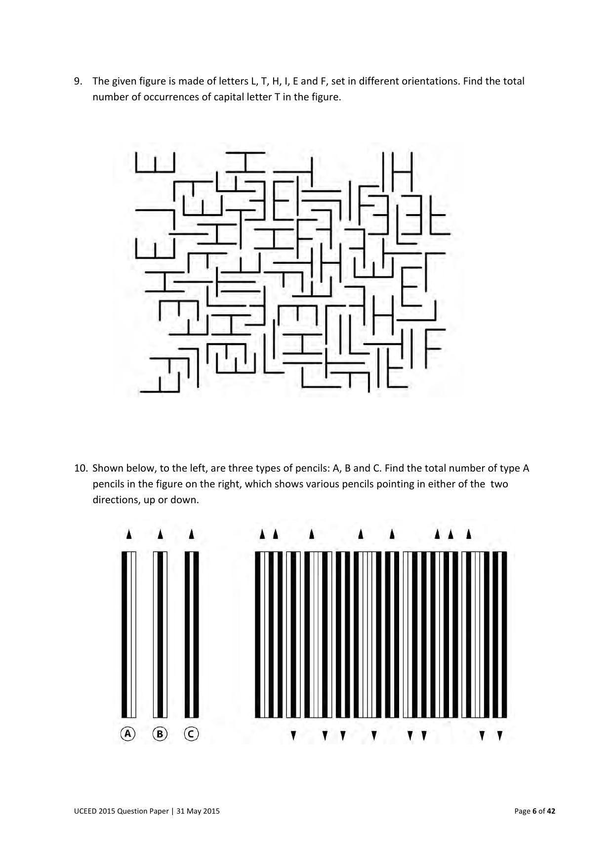 UCEED 2015 Question Paper - Page 6