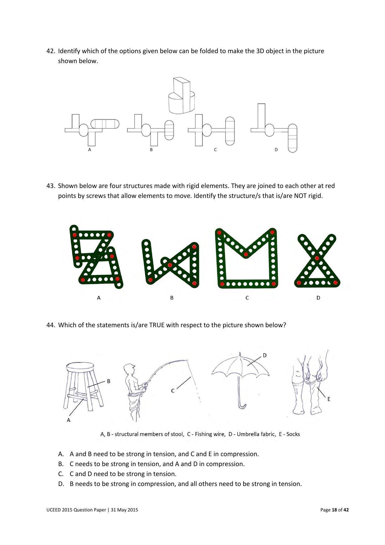 UCEED 2015 Question Paper - Page 18