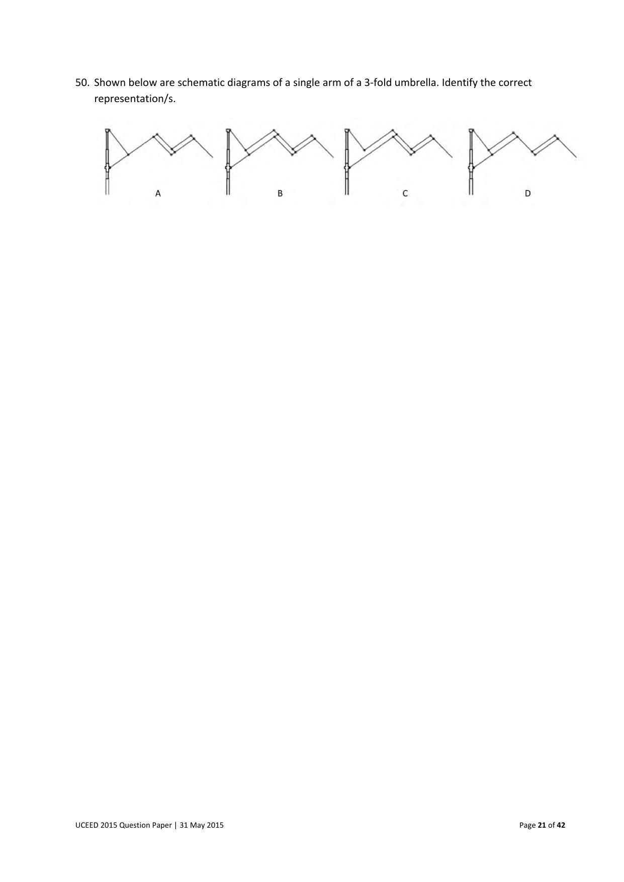 UCEED 2015 Question Paper - Page 21