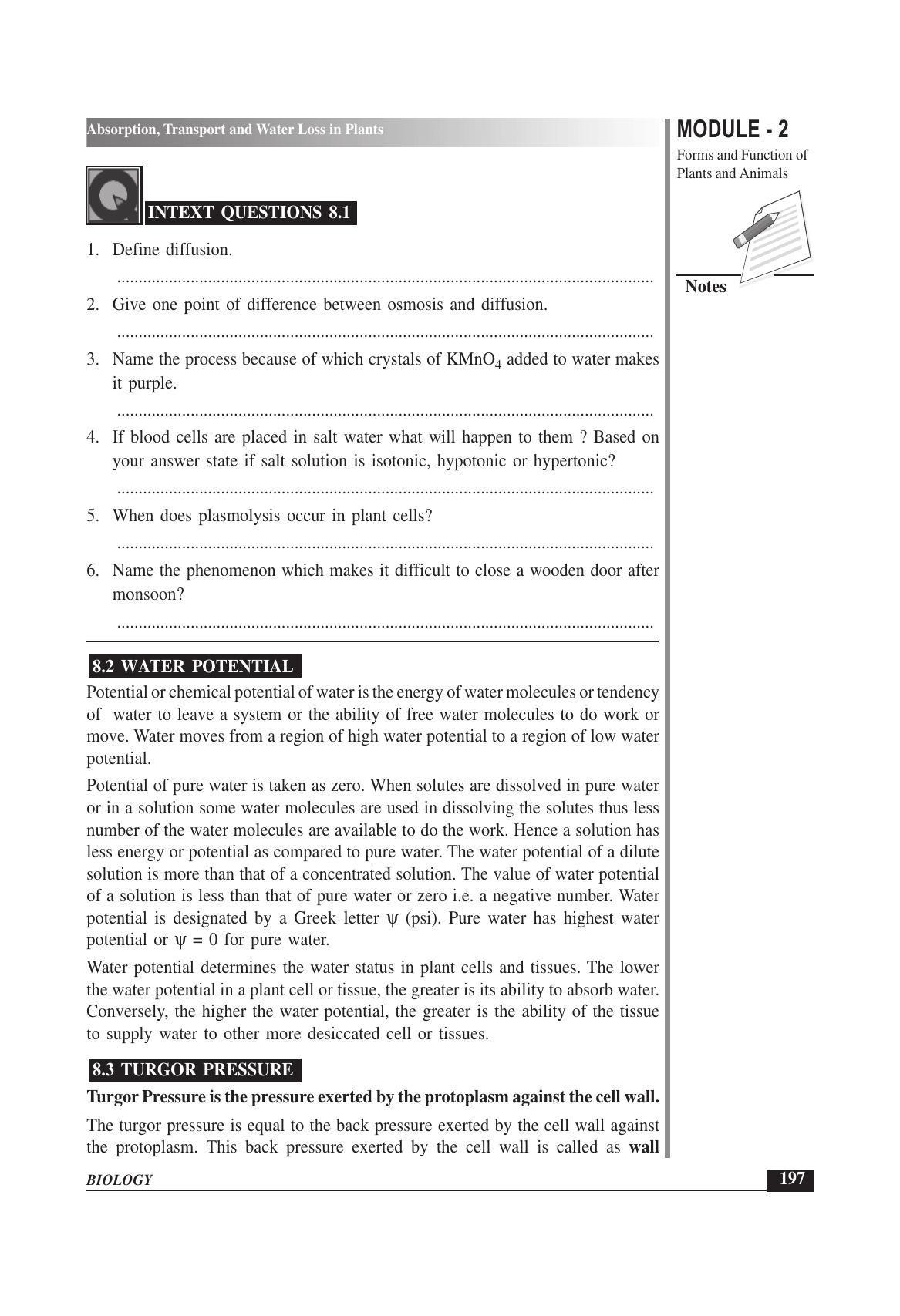 TS SCERT Inter 1st Year Biology Text Book Vol-I Path 1 (English Medium) Text Book - Page 291