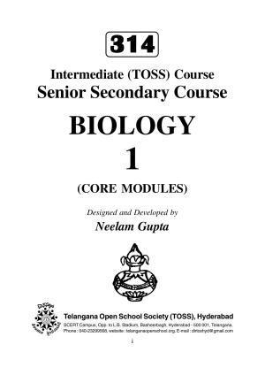 TS SCERT Inter 1st Year Biology Text Book Vol-I Path 1 (English Medium) Text Book