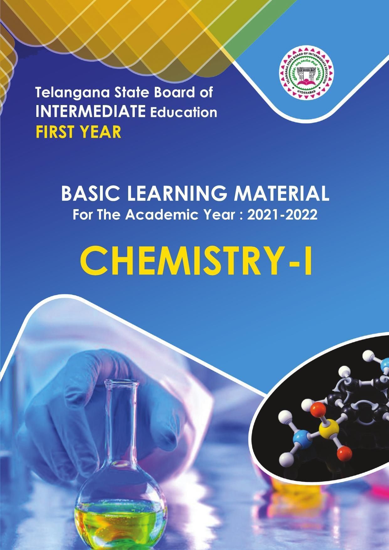 TS SCERT Inter 2nd Year Chemistry I EM Path 1 (Telugu Medium) Text Book - Page 1