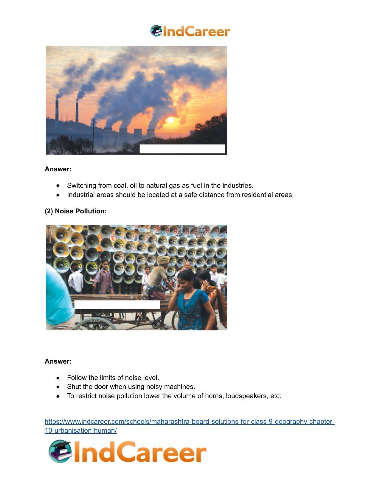Maharashtra Board Solutions for Class 9- Geography: Chapter 10- Urbanisation Human - Page 10