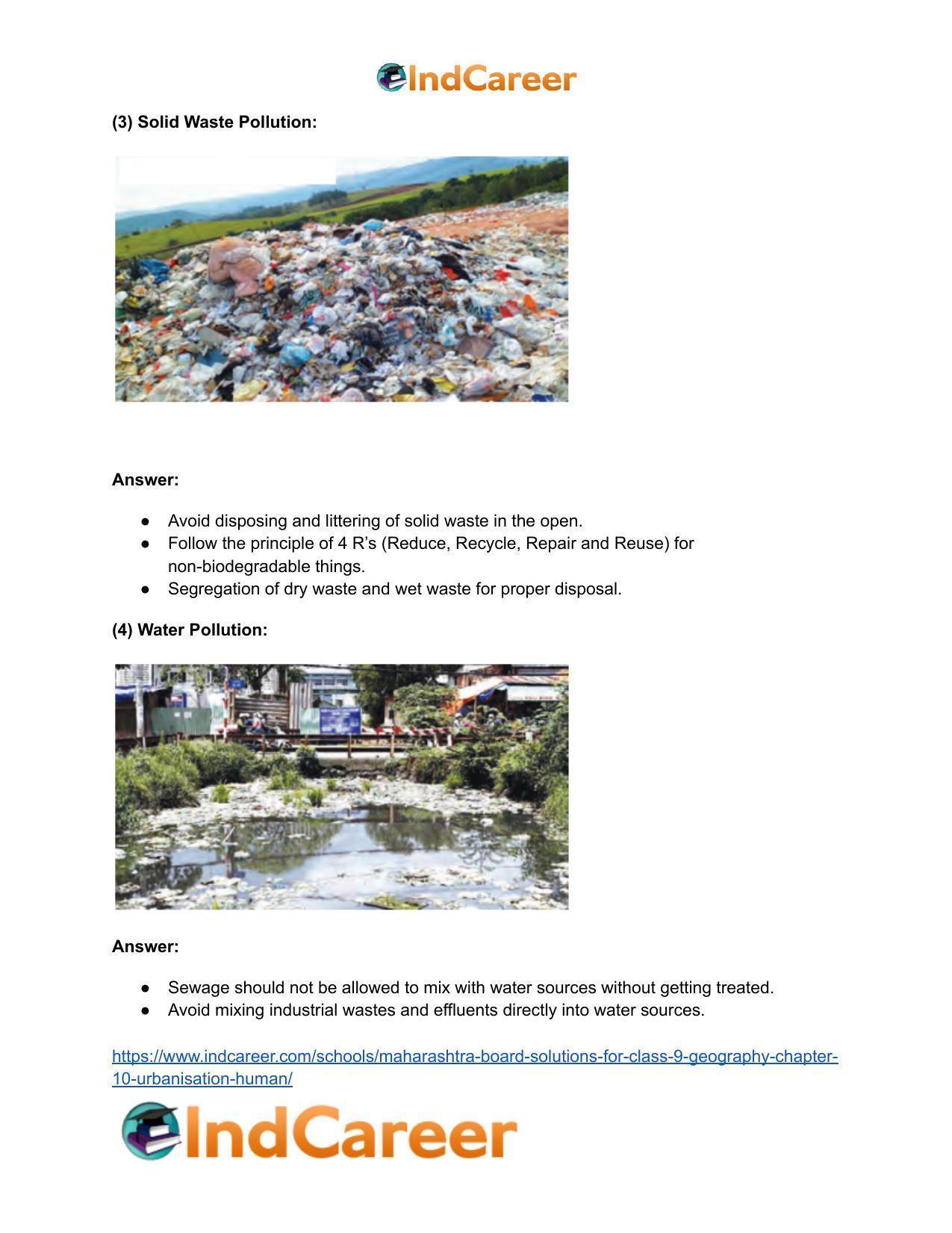 Maharashtra Board Solutions for Class 9- Geography: Chapter 10- Urbanisation Human - Page 11