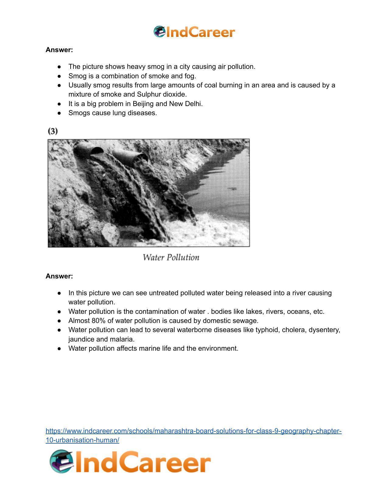 Maharashtra Board Solutions for Class 9- Geography: Chapter 10- Urbanisation Human - Page 16