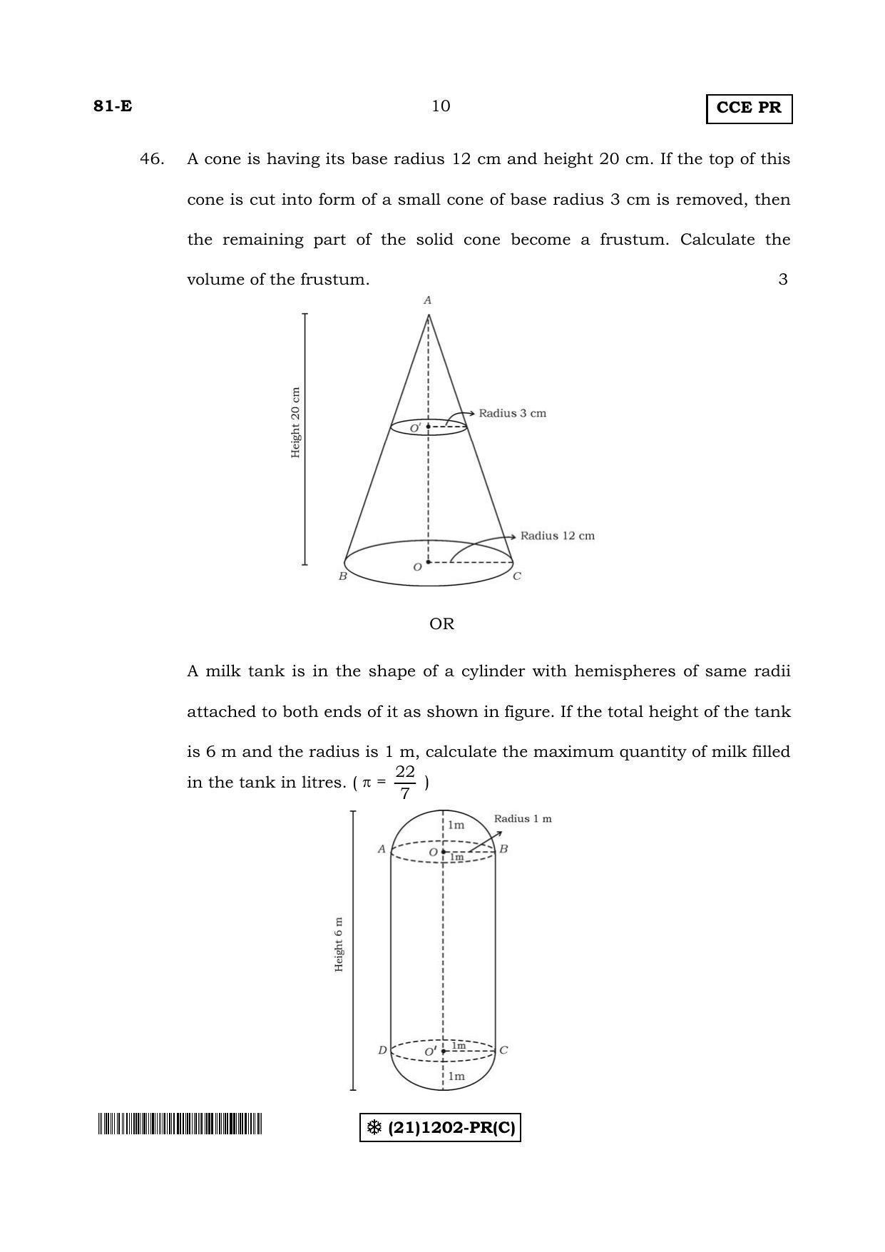 Karnataka SSLC Maths - ENGLISH (81-E-(PR)-(1202-C)_23) (Supplementary) June 2019 Question Paper - Page 10