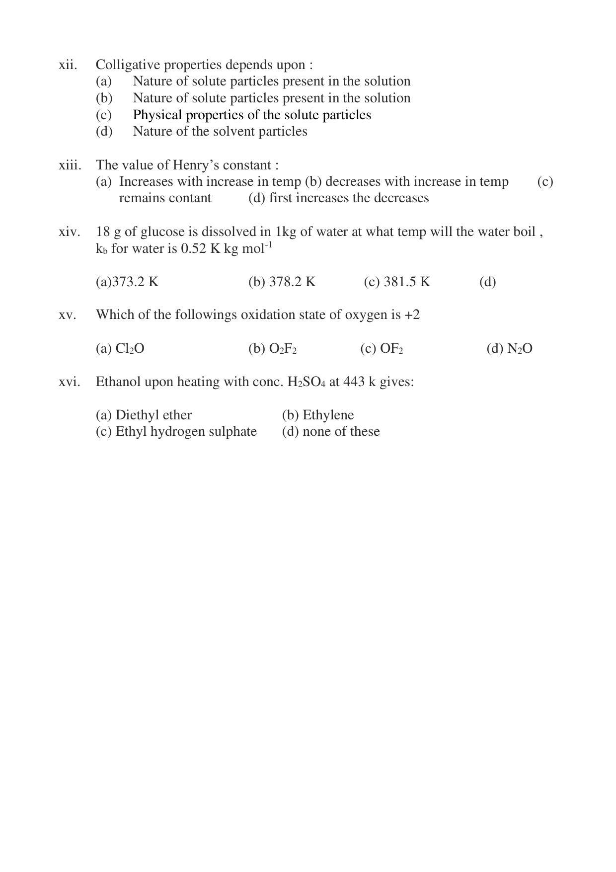 PSEB Class 12 Chemistry Model Papers - Page 2