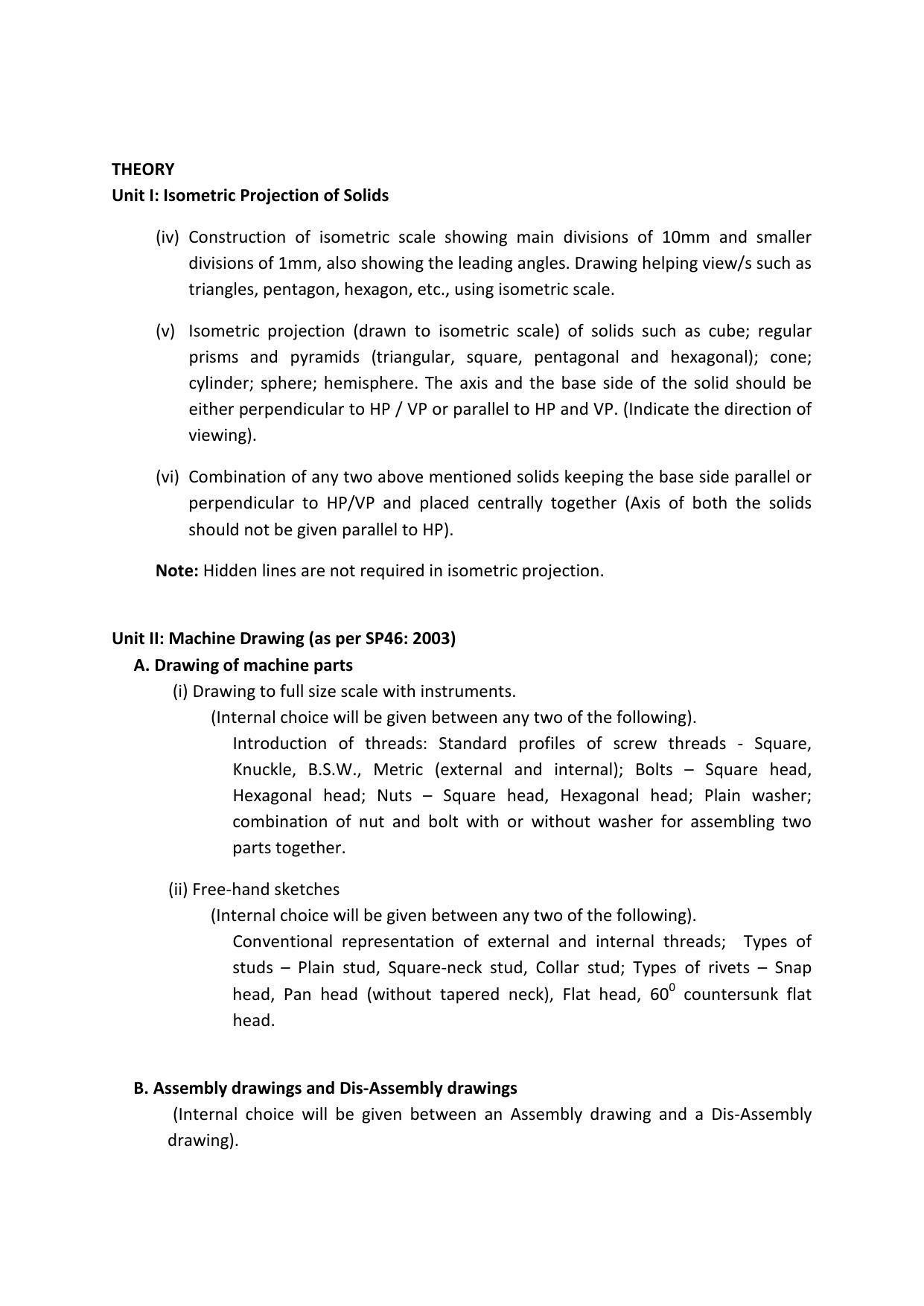 Edudel Class 12 Engineering Graphics	 Syllabus - Page 2