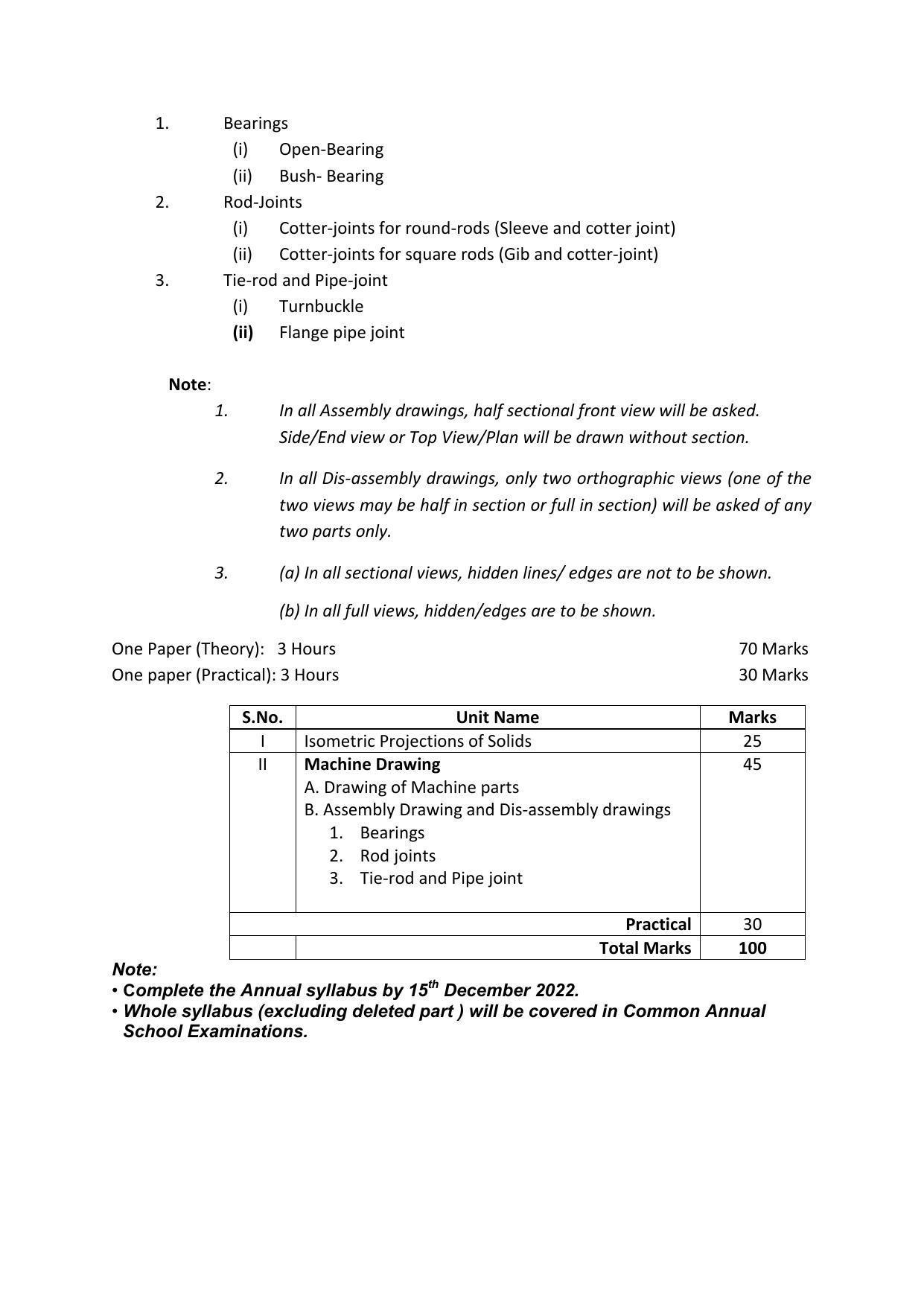 Edudel Class 12 Engineering Graphics	 Syllabus - Page 3