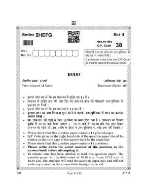 CBSE Class 12 38_Bodo  2023 Question Paper