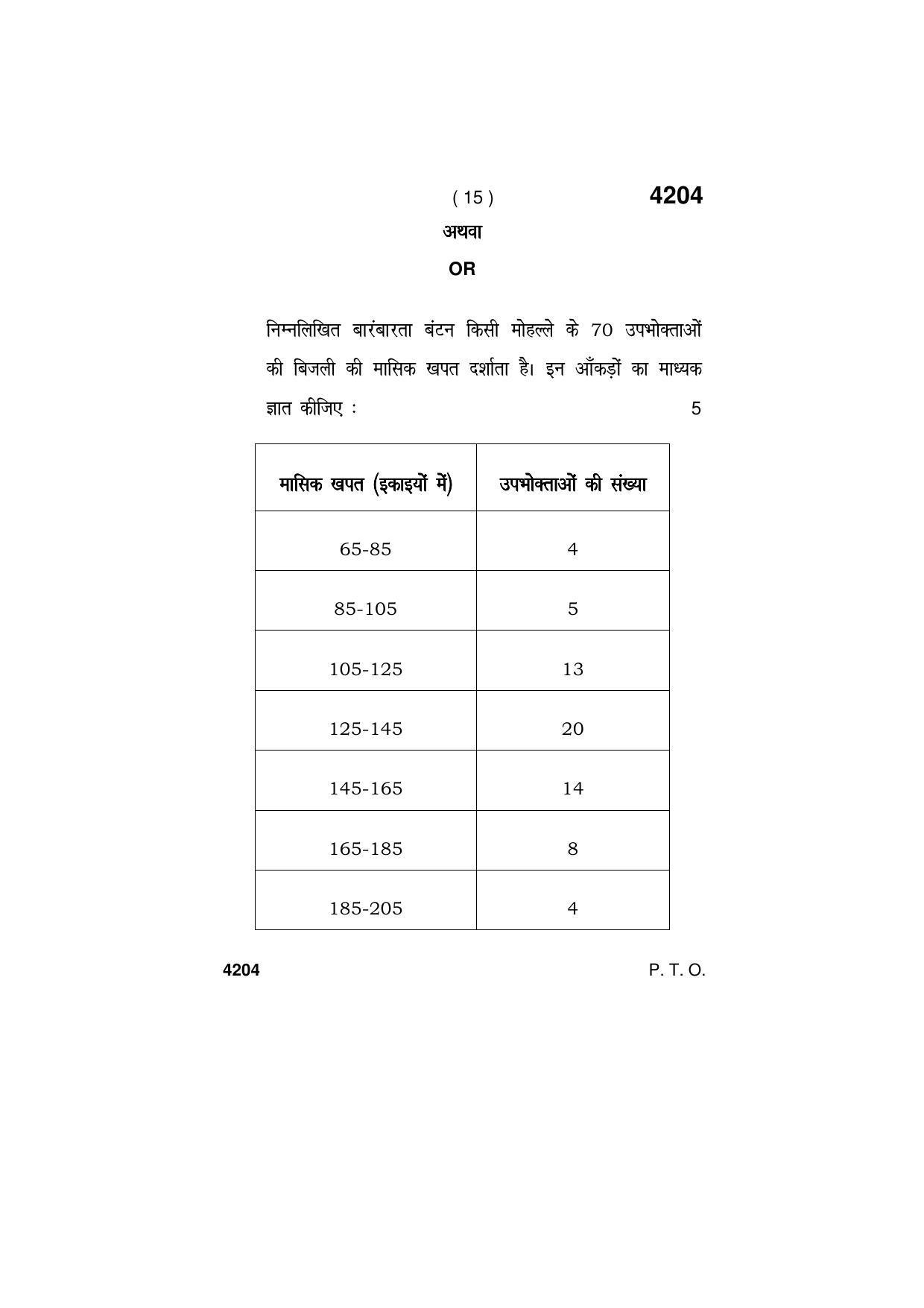 Haryana Board HBSE Class 10 Mathematics (Blind c) 2019 Question Paper - Page 15