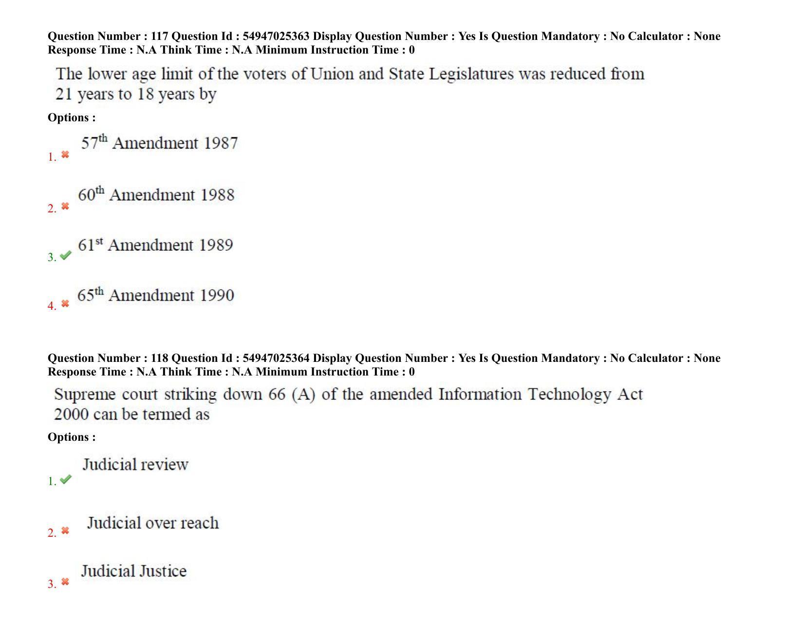 AP RCET 2022: Political Science - 18-10-2022 (Tuesday) Session-I: Question Paper With keys - Page 83