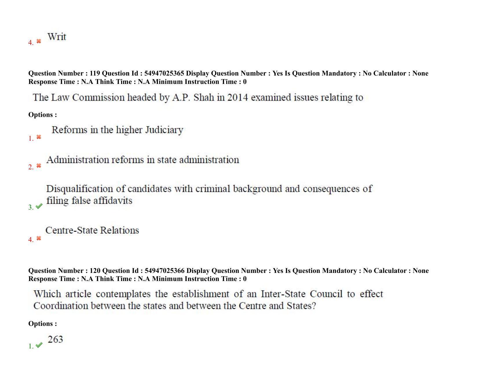 AP RCET 2022: Political Science - 18-10-2022 (Tuesday) Session-I: Question Paper With keys - Page 84