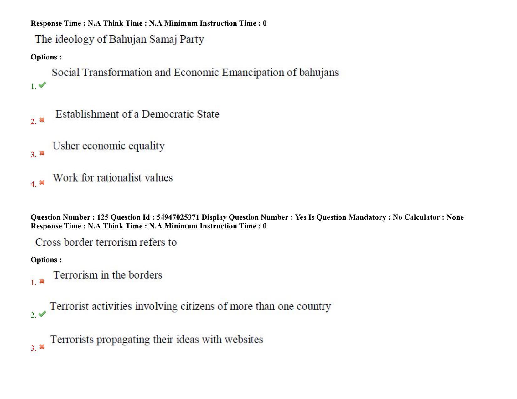 AP RCET 2022: Political Science - 18-10-2022 (Tuesday) Session-I: Question Paper With keys - Page 87