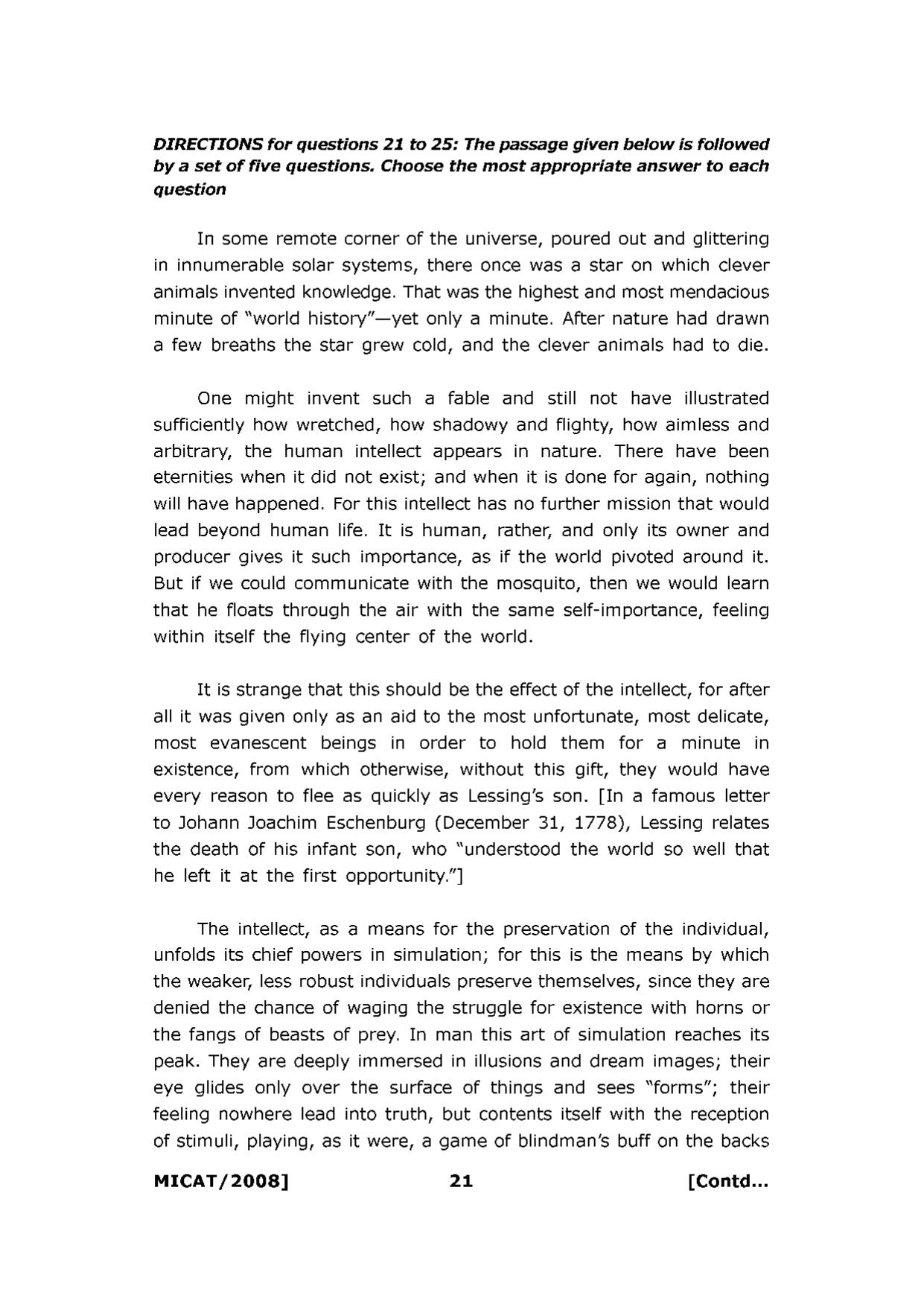 MICAT Sample Questions 2008-10 - Page 21