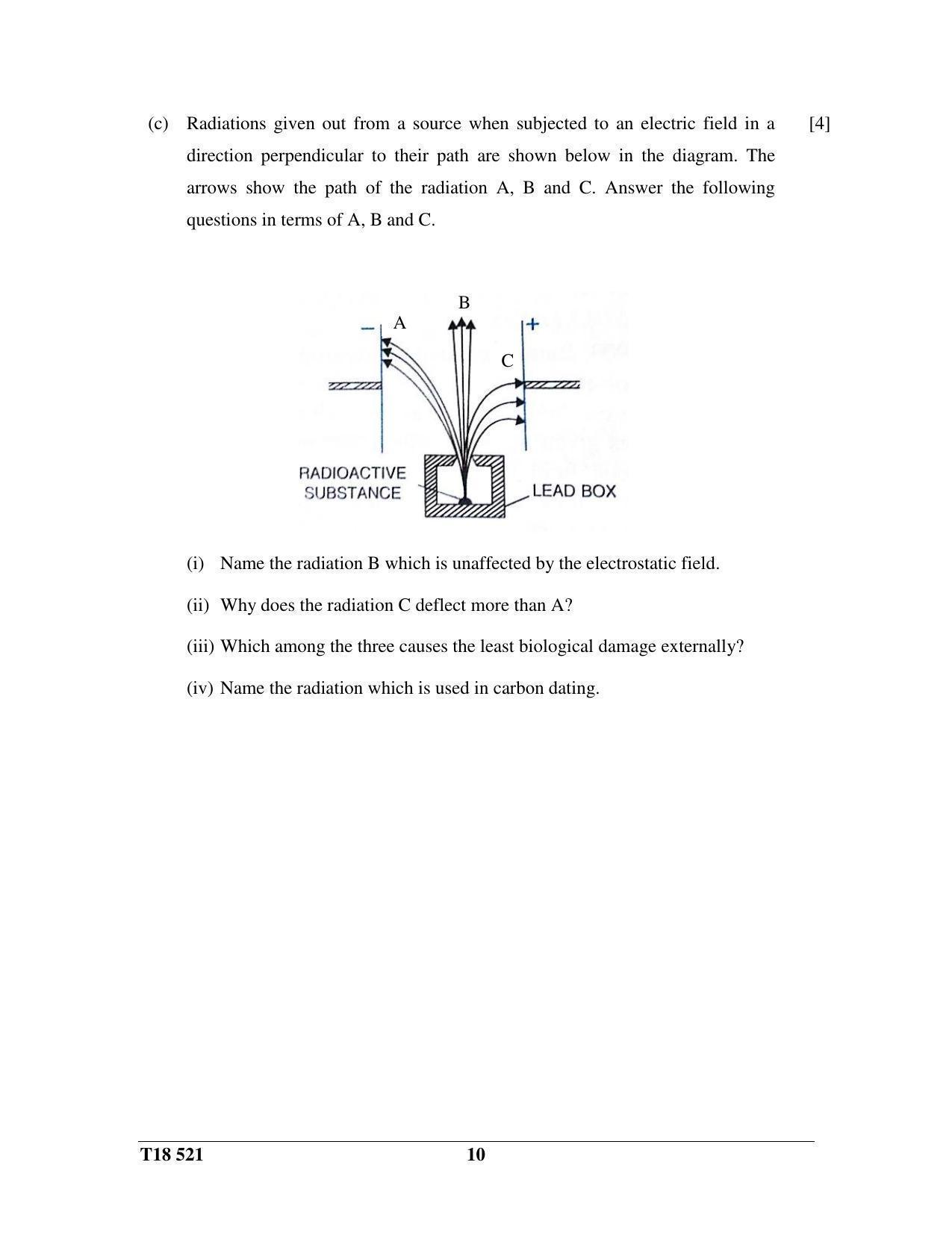 ICSE Class 10 Science Paper 1 (Physics) 2018 Question Paper - Page 10