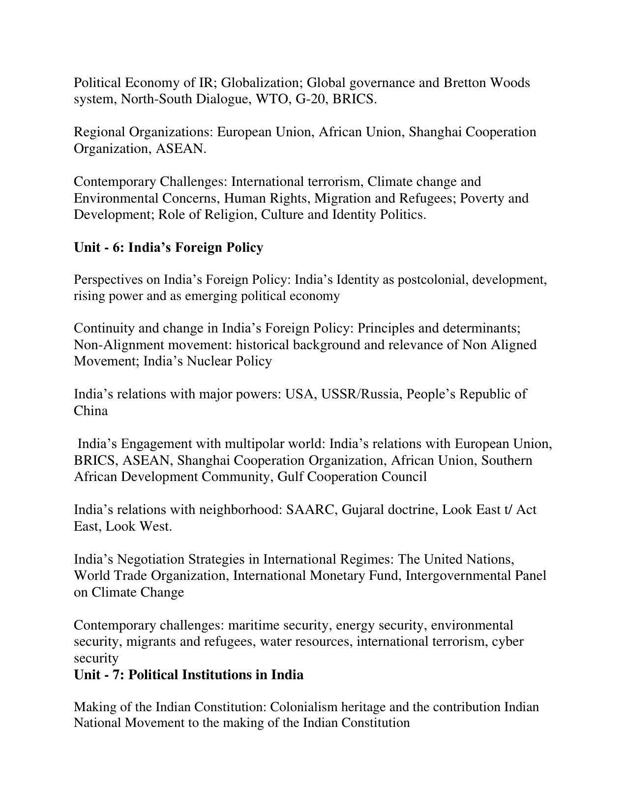 AP RCET Political Science Syllabus - Page 3