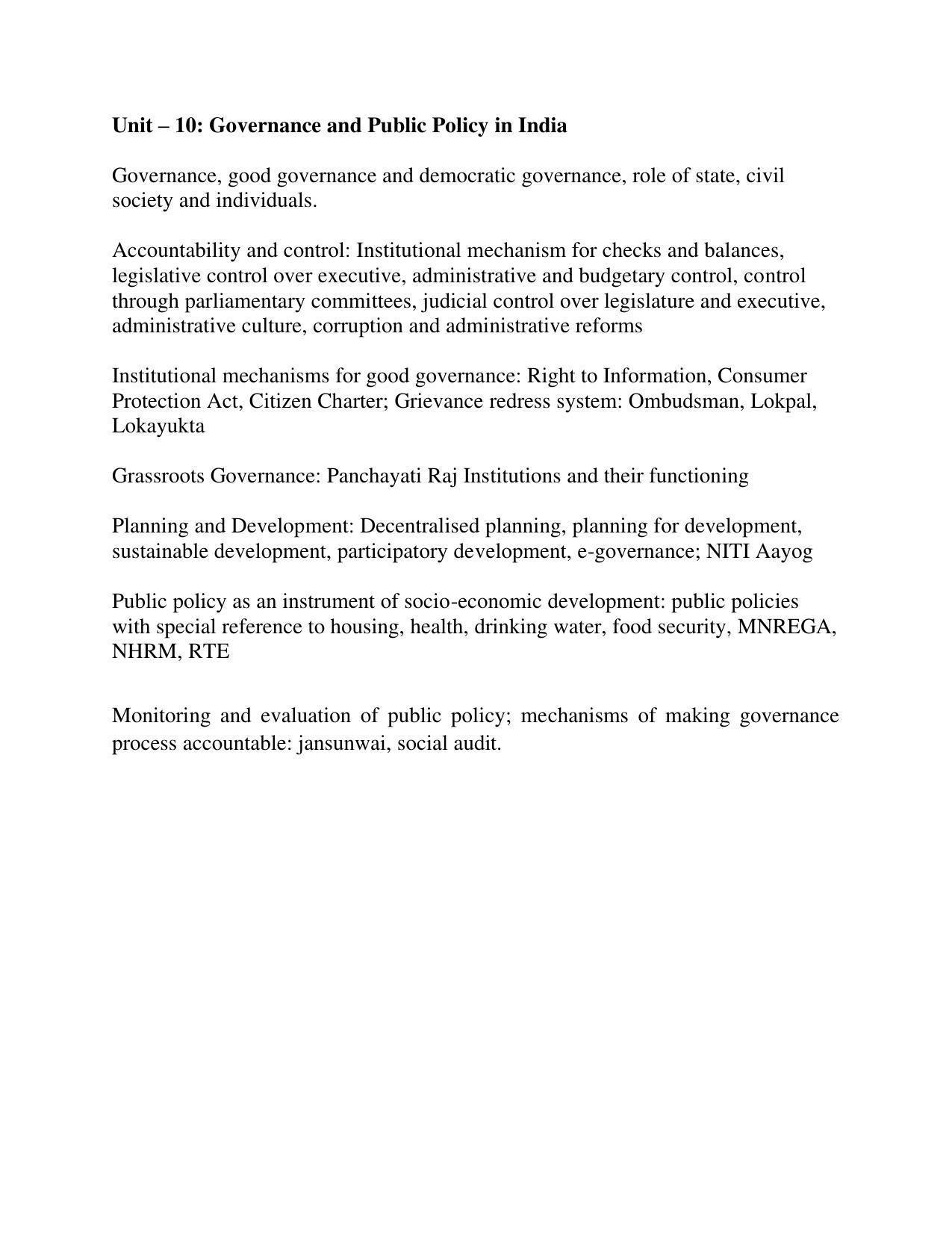 AP RCET Political Science Syllabus - Page 6