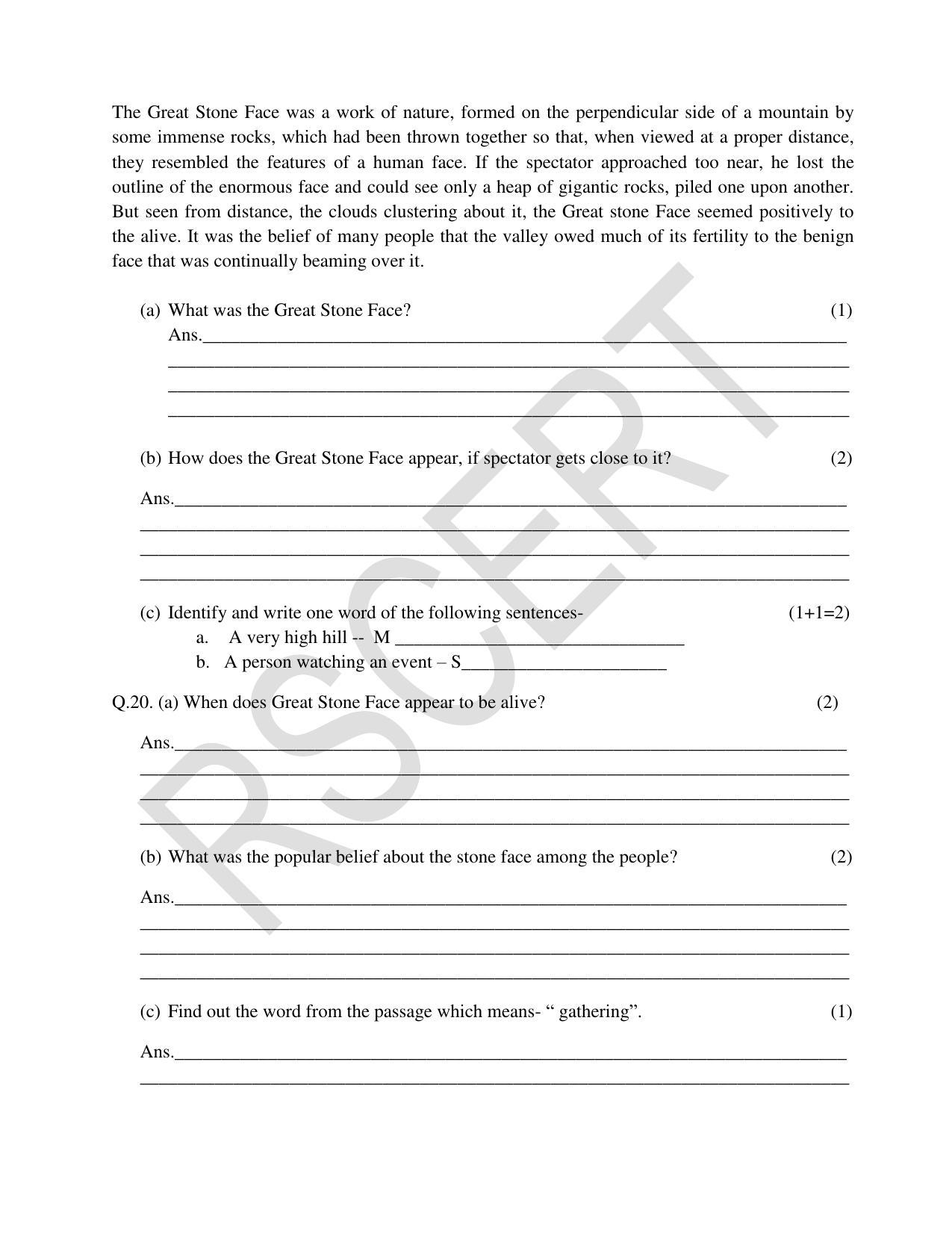 RBSE Class 8 Hindi & English Sample Paper 2023 - Page 9