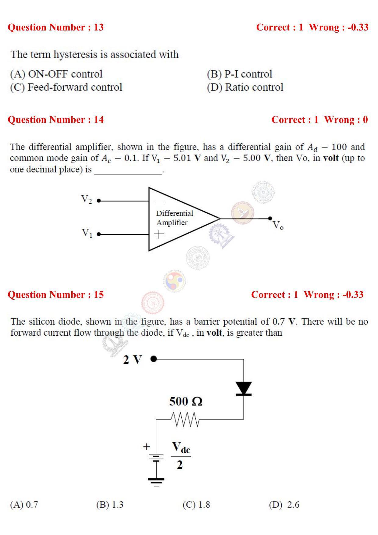 GATE 2017 Instrumentation Engineering (IN) Question Paper with Answer Key - Page 6
