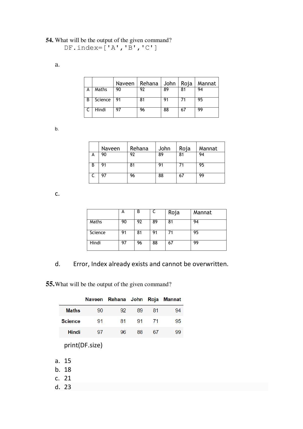 CBSE Class 12th Informatics Practices Sample Question Paper 2021-22 - Page 13