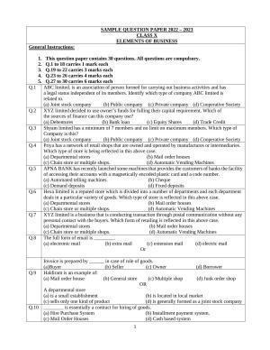 CBSE Class 10 Elements of Business Sample Papers 2023