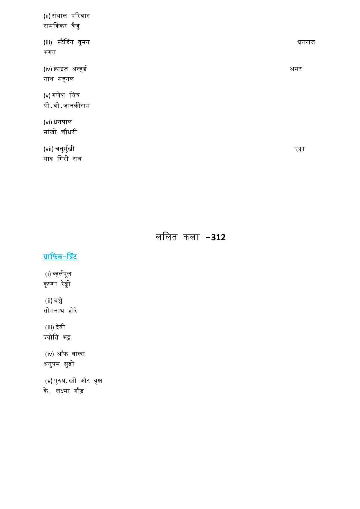 CUET Syllabus for Art Education Sculpture (Hindi) - Page 6