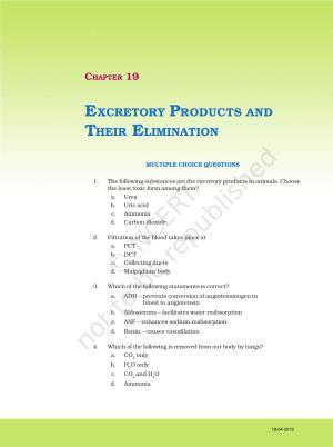 NCERT Exemplar Book for Class 11 Biology: Chapter 19 Excretory Products and their Elimination