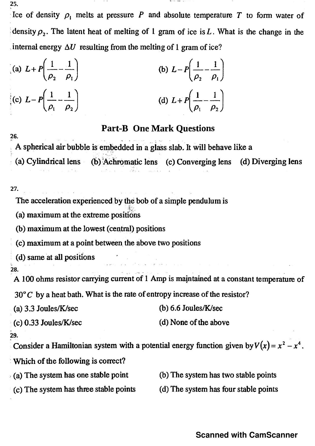 JEST 2014 Physics Question Paper with Answer key - Page 7