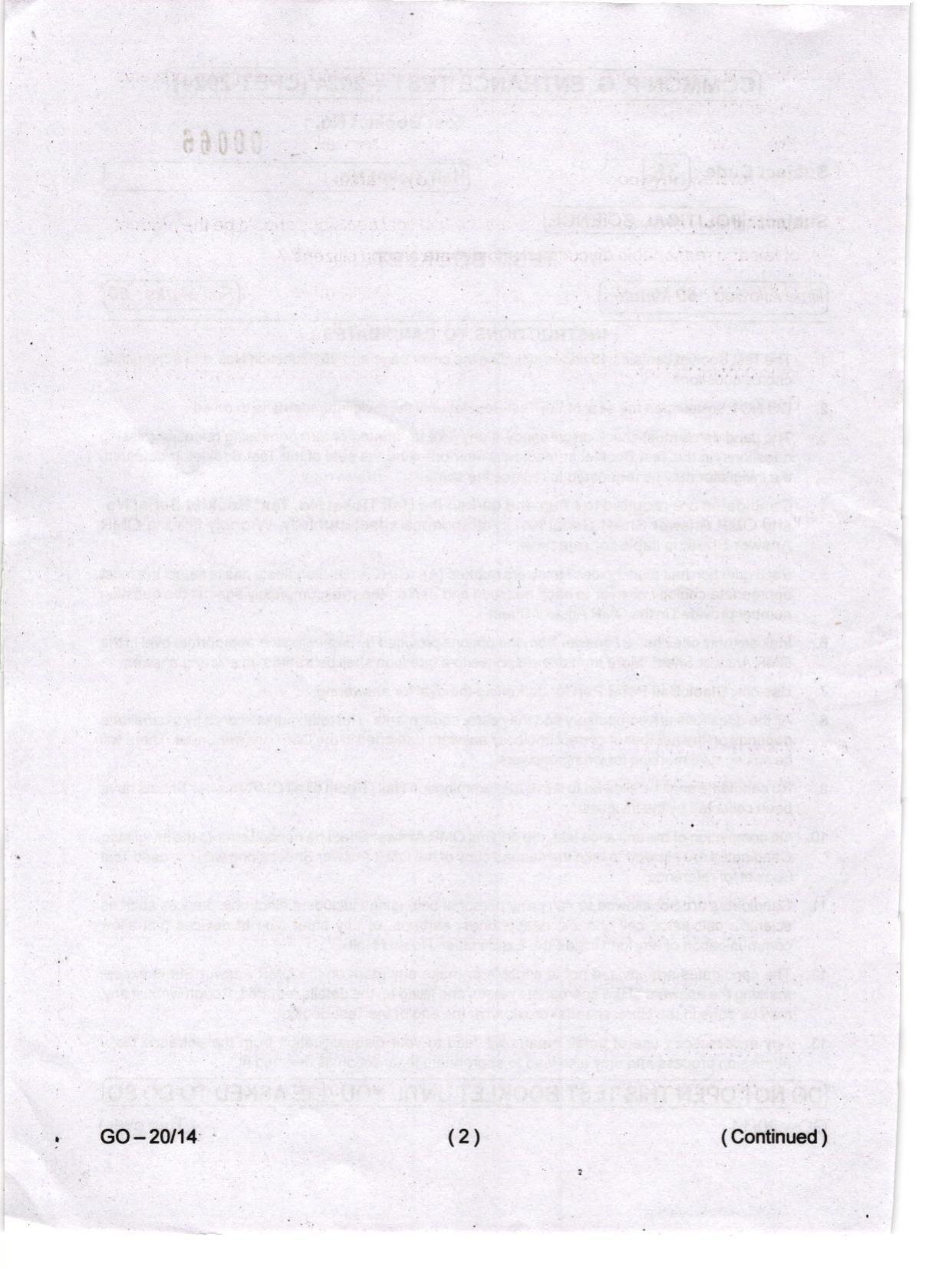 Odisha CPET 2024 POLITICAL SCIENCE Question Papers - Page 2