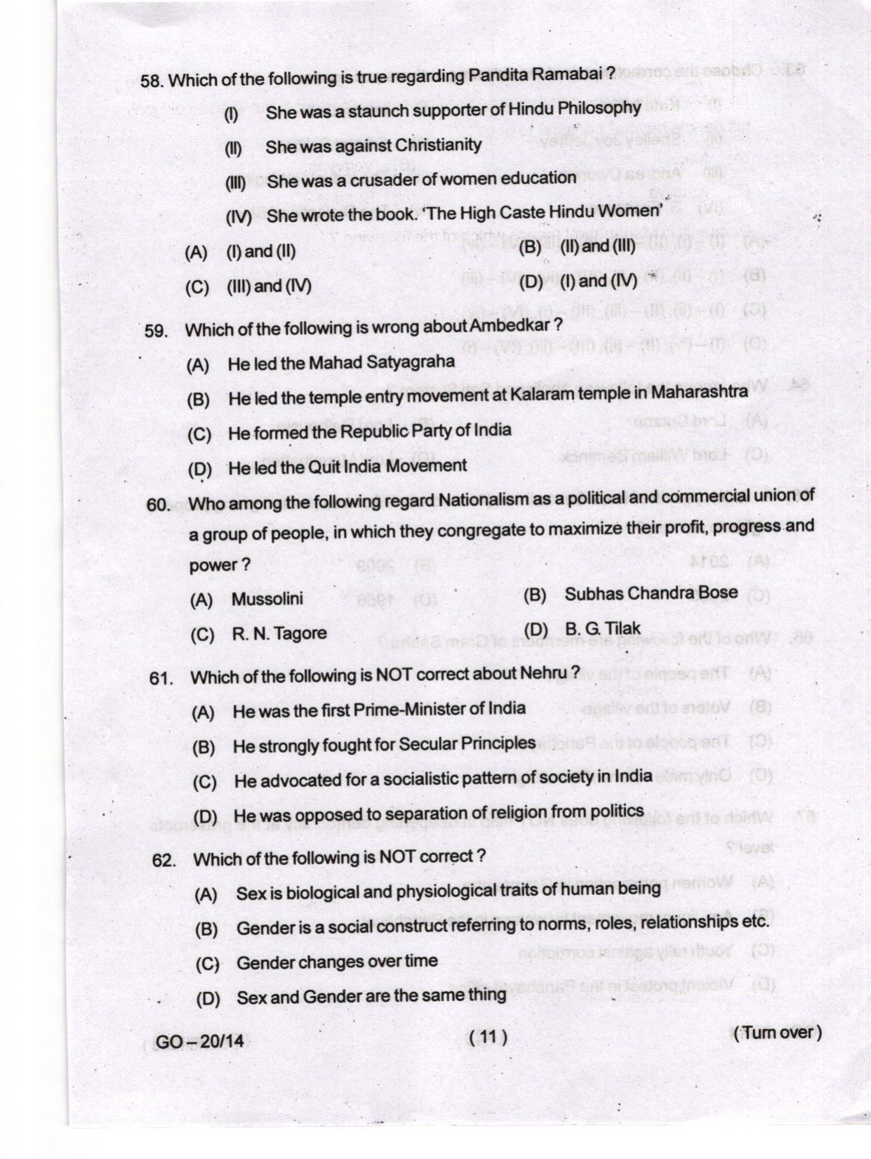 Odisha CPET 2024 POLITICAL SCIENCE Question Papers - Page 11