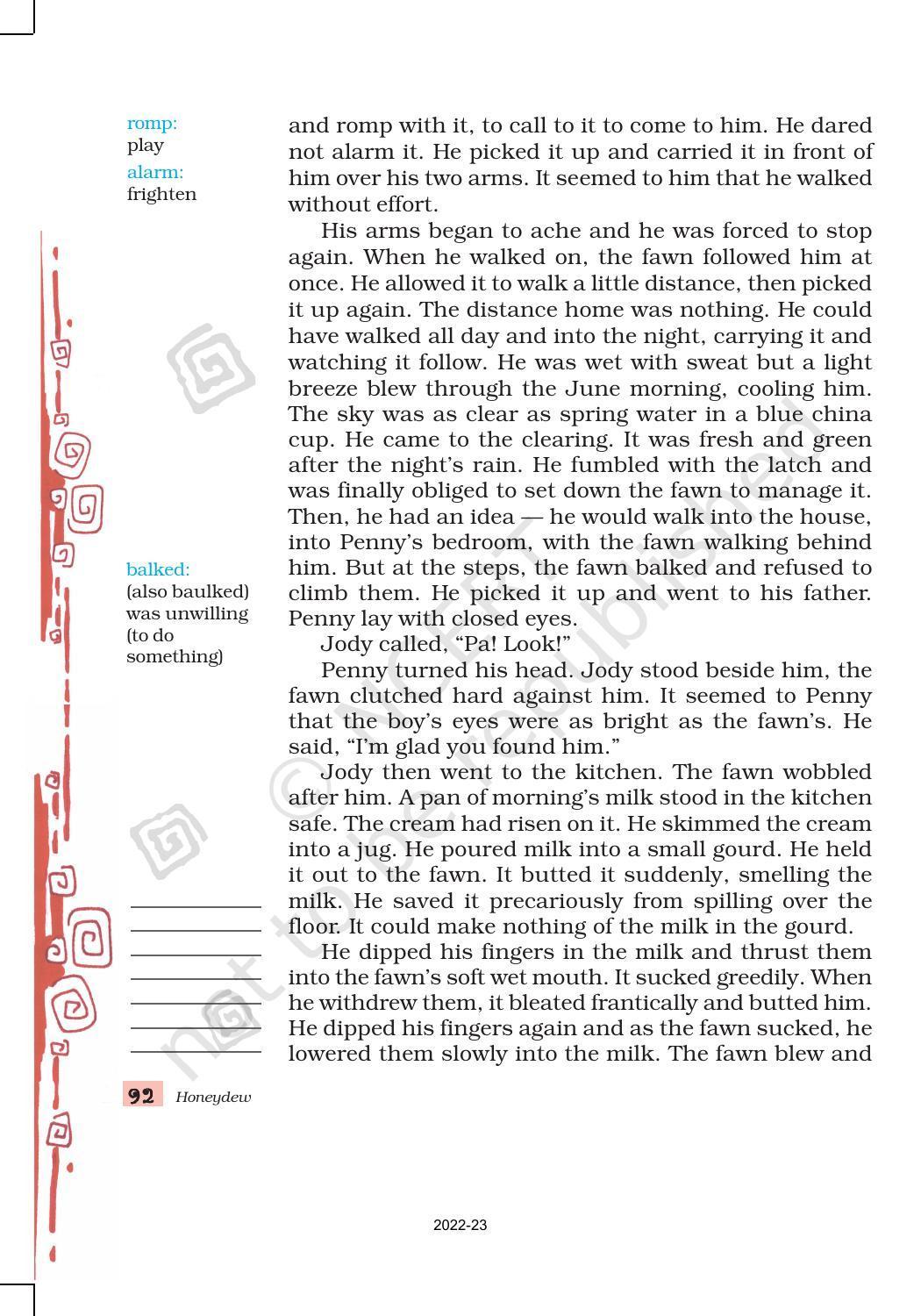 NCERT Book for Class 8 English Chapter 6 This is Jody’s Fawn - Page 7