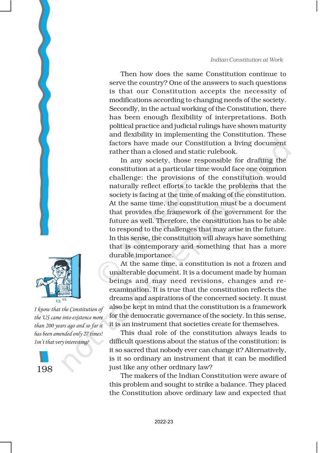 NCERT Book for Class 11 Political Science (Indian Constitution at Work) Chapter 9 Constitution as a Living Document - Page 3