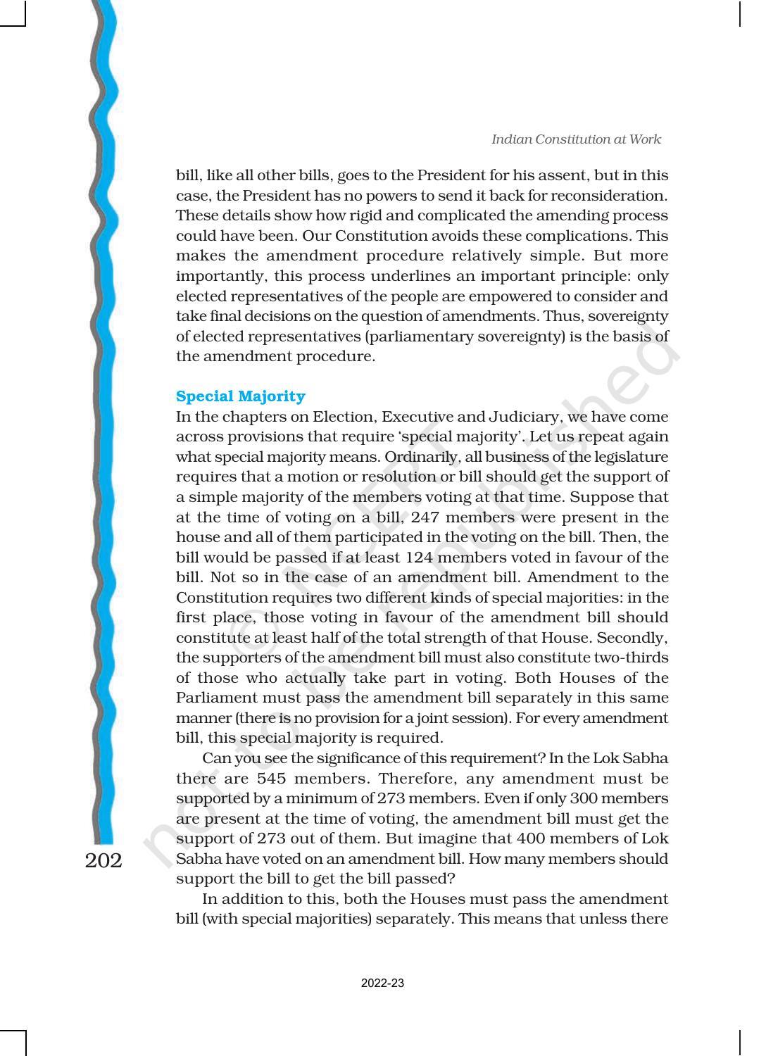 NCERT Book for Class 11 Political Science (Indian Constitution at Work) Chapter 9 Constitution as a Living Document - Page 7