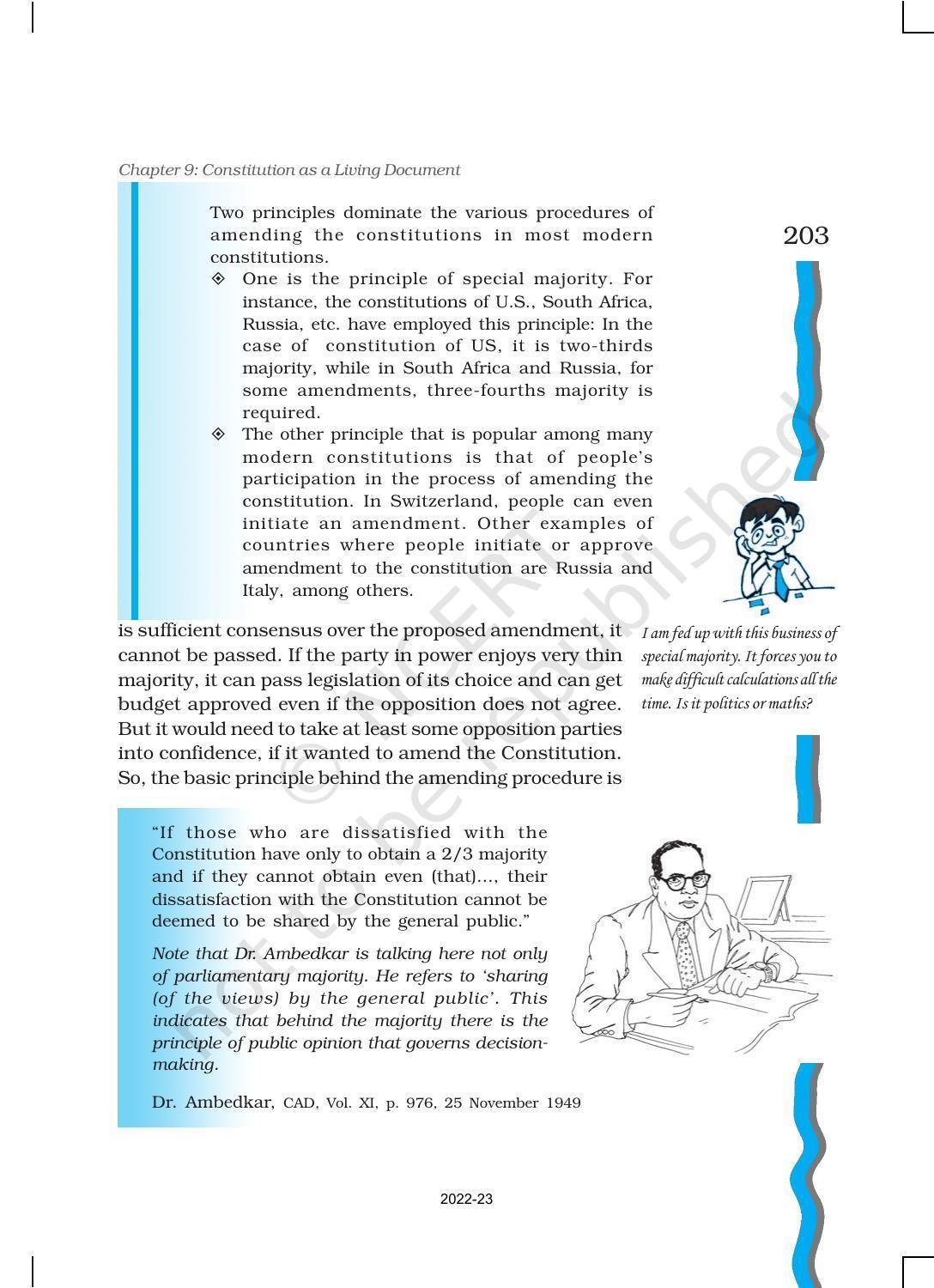 NCERT Book for Class 11 Political Science (Indian Constitution at Work) Chapter 9 Constitution as a Living Document - Page 8
