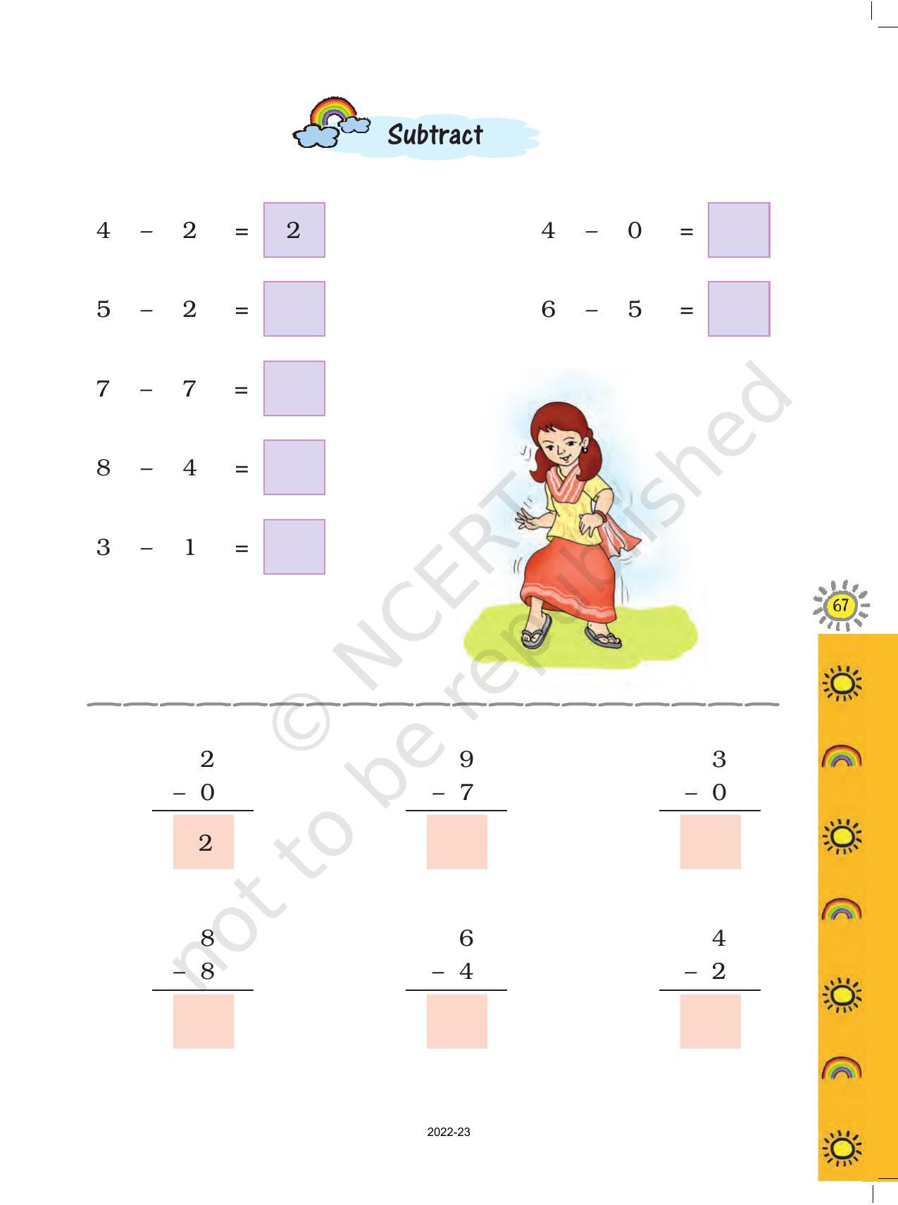 NCERT Book for Class 1 Maths :Chapter 4-Subtraction - Page 7