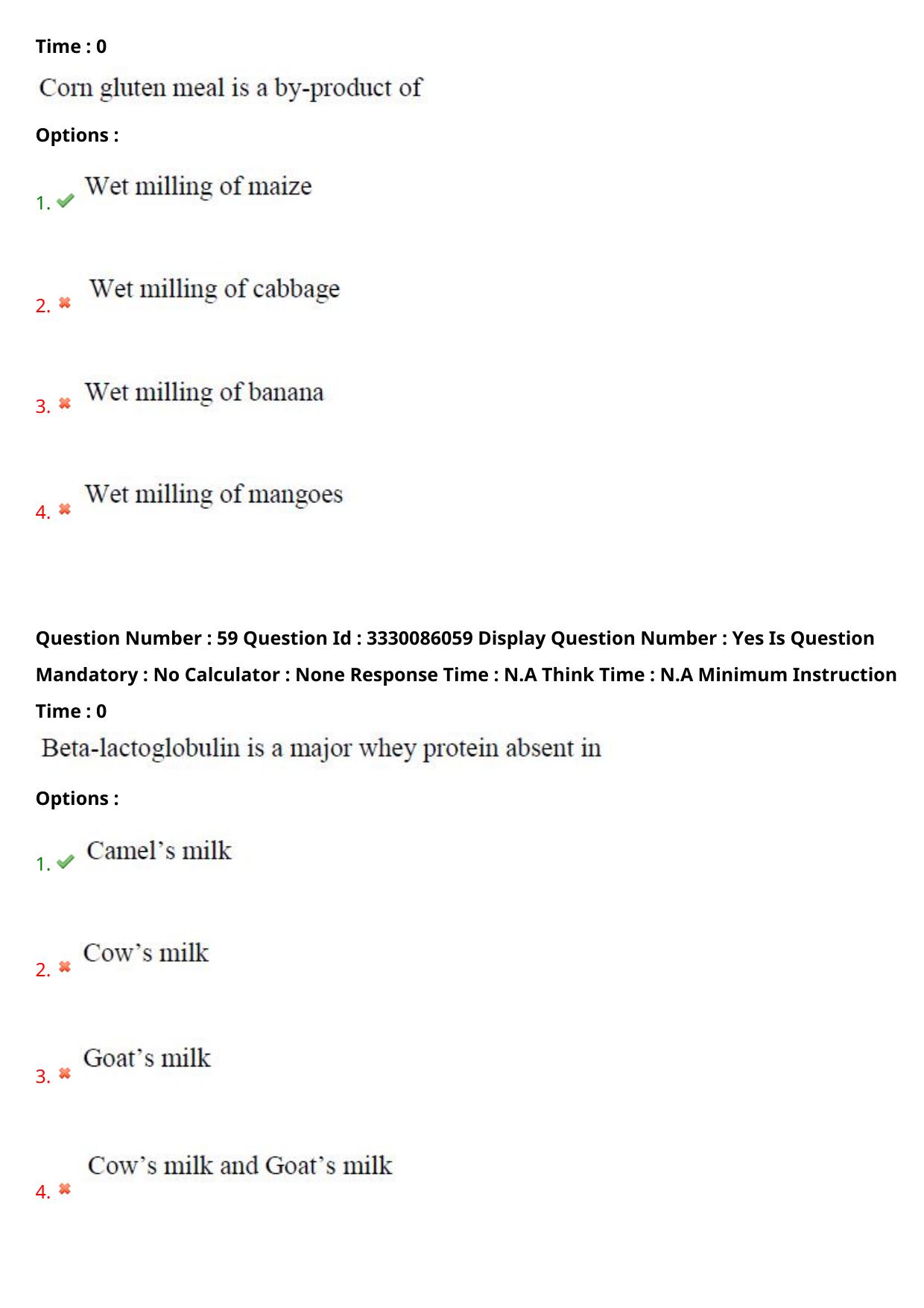 AP PGECET 2024 Food Technology Question Paper with Preliminary Key - Page 34