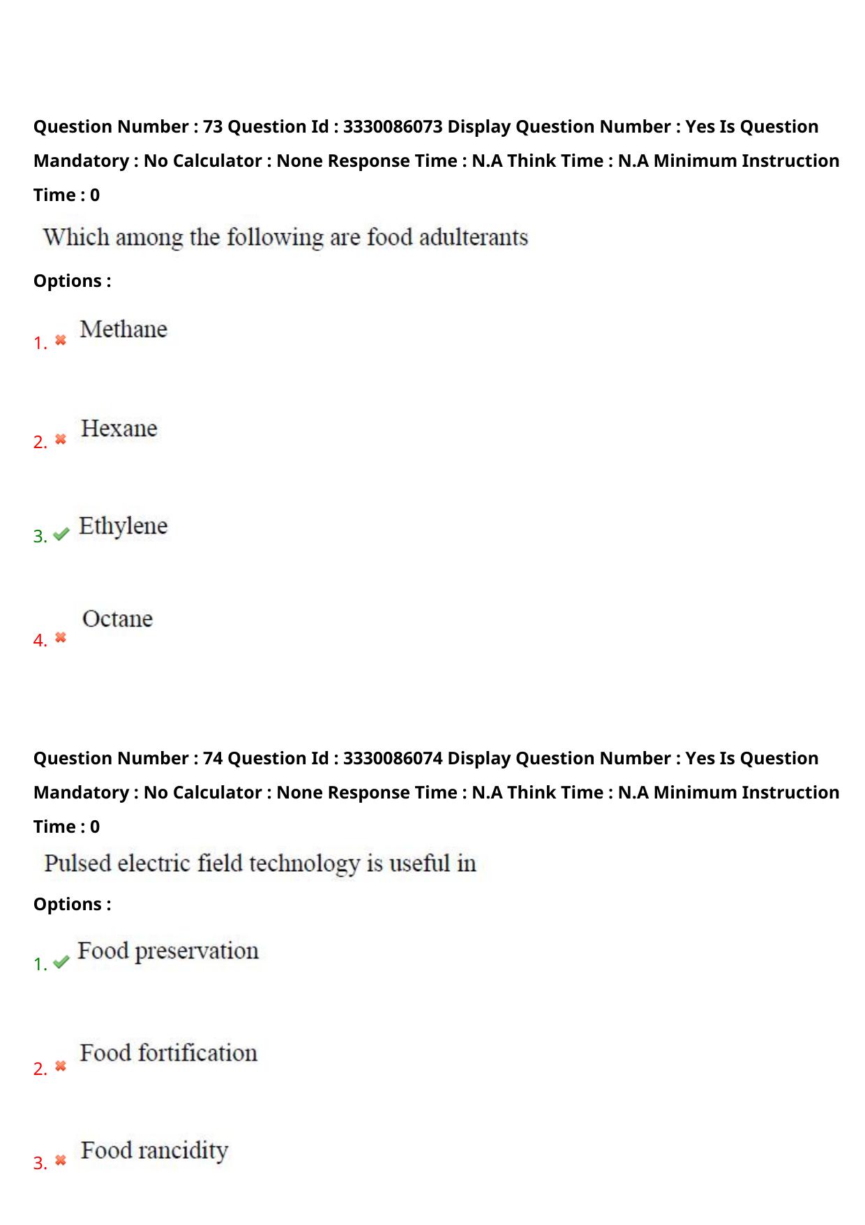 AP PGECET 2024 Food Technology Question Paper with Preliminary Key - Page 42
