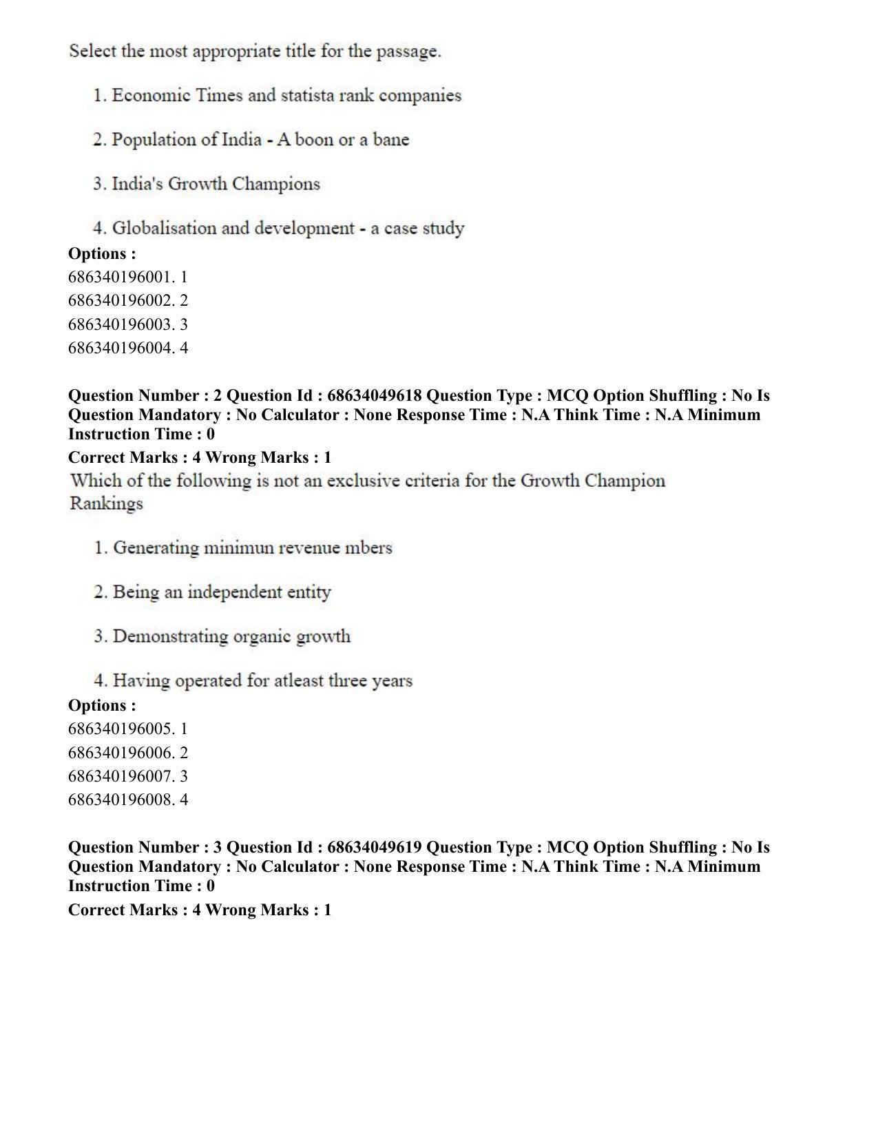 CUET PG 2023: LAQP19 – Kokborok (Eng) - Shift 3 (2-07-2023) Question Paper - Page 3