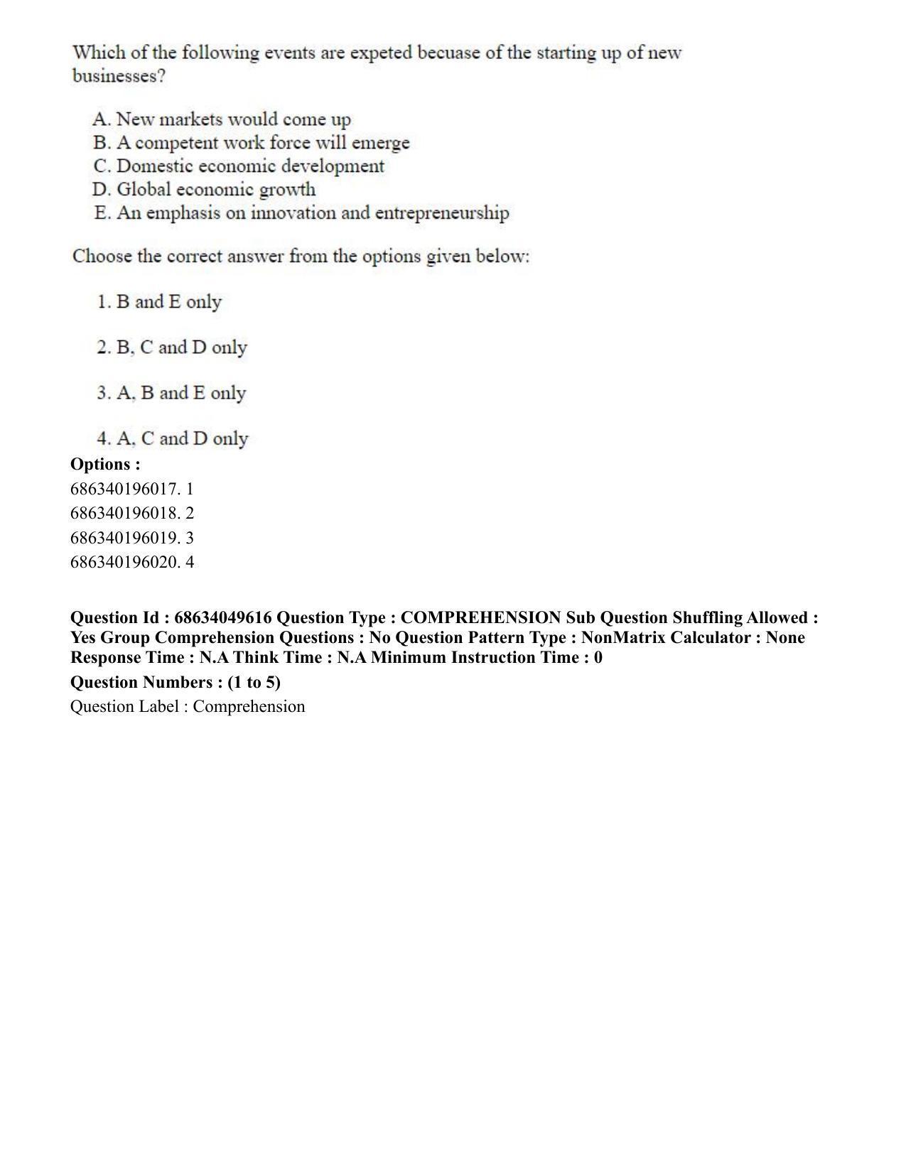 CUET PG 2023: LAQP19 – Kokborok (Eng) - Shift 3 (2-07-2023) Question Paper - Page 5