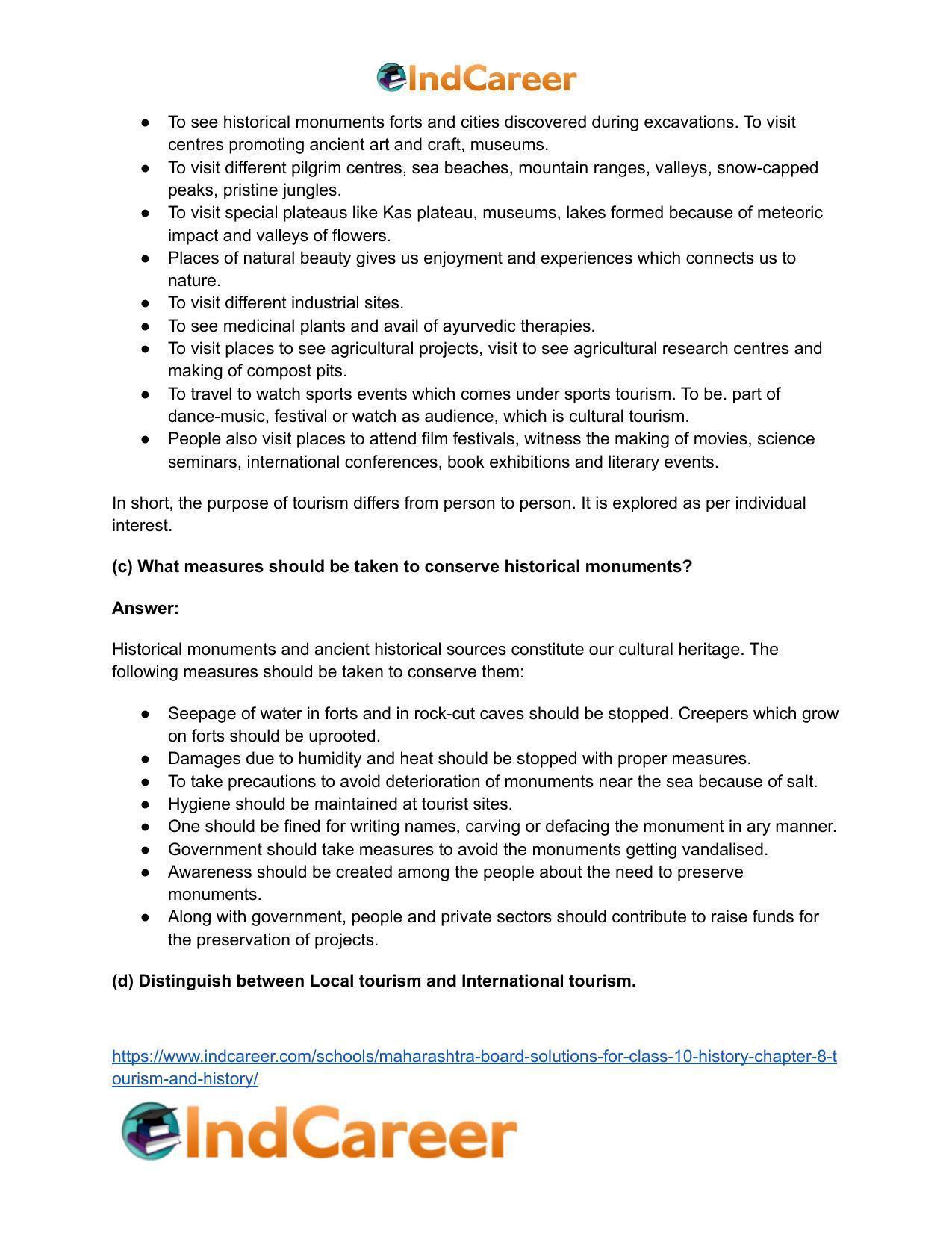Maharashtra Board Solutions for Class 10- History: Chapter 8- Tourism and History - Page 24