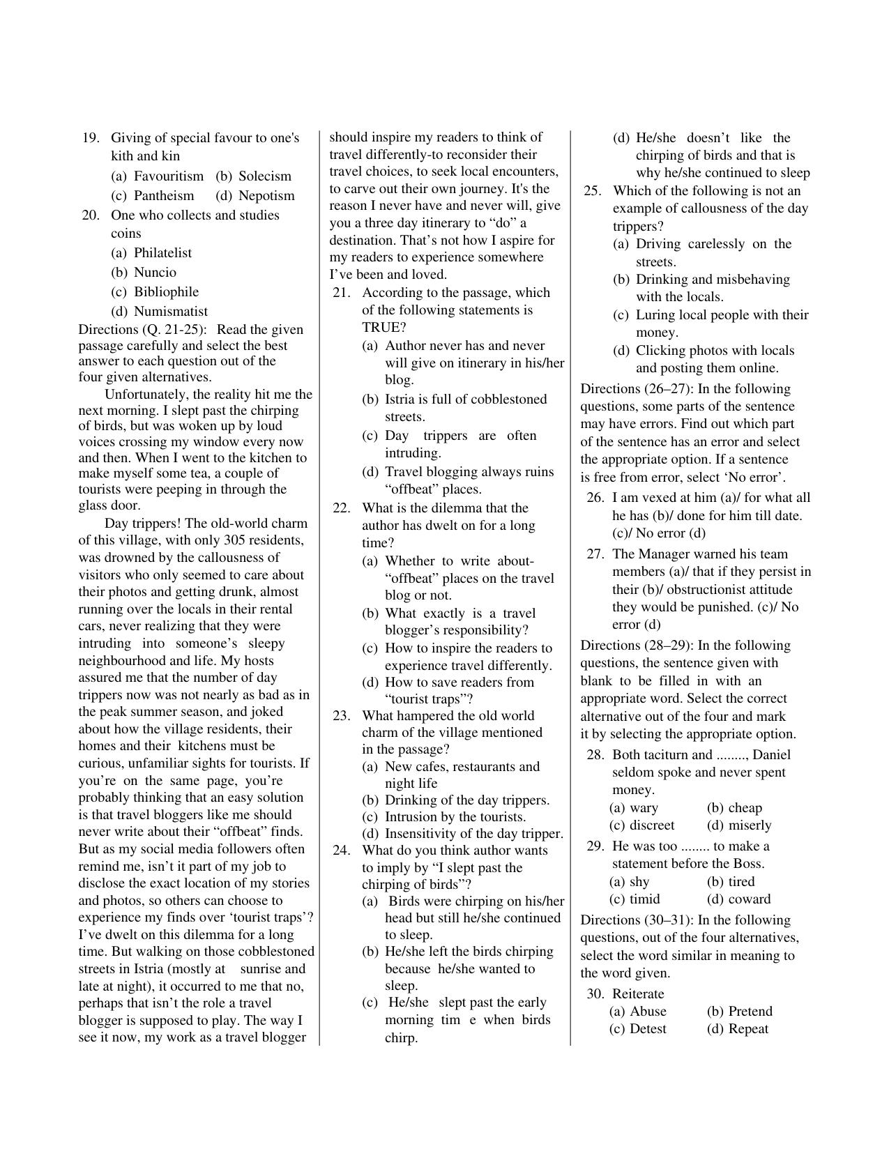 CUET English Sample Paper 10 - Page 2